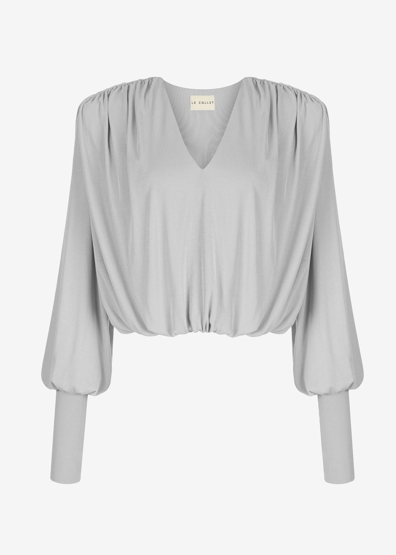 BLUZKA SOLANGE LIGHT GREY LECOLLET