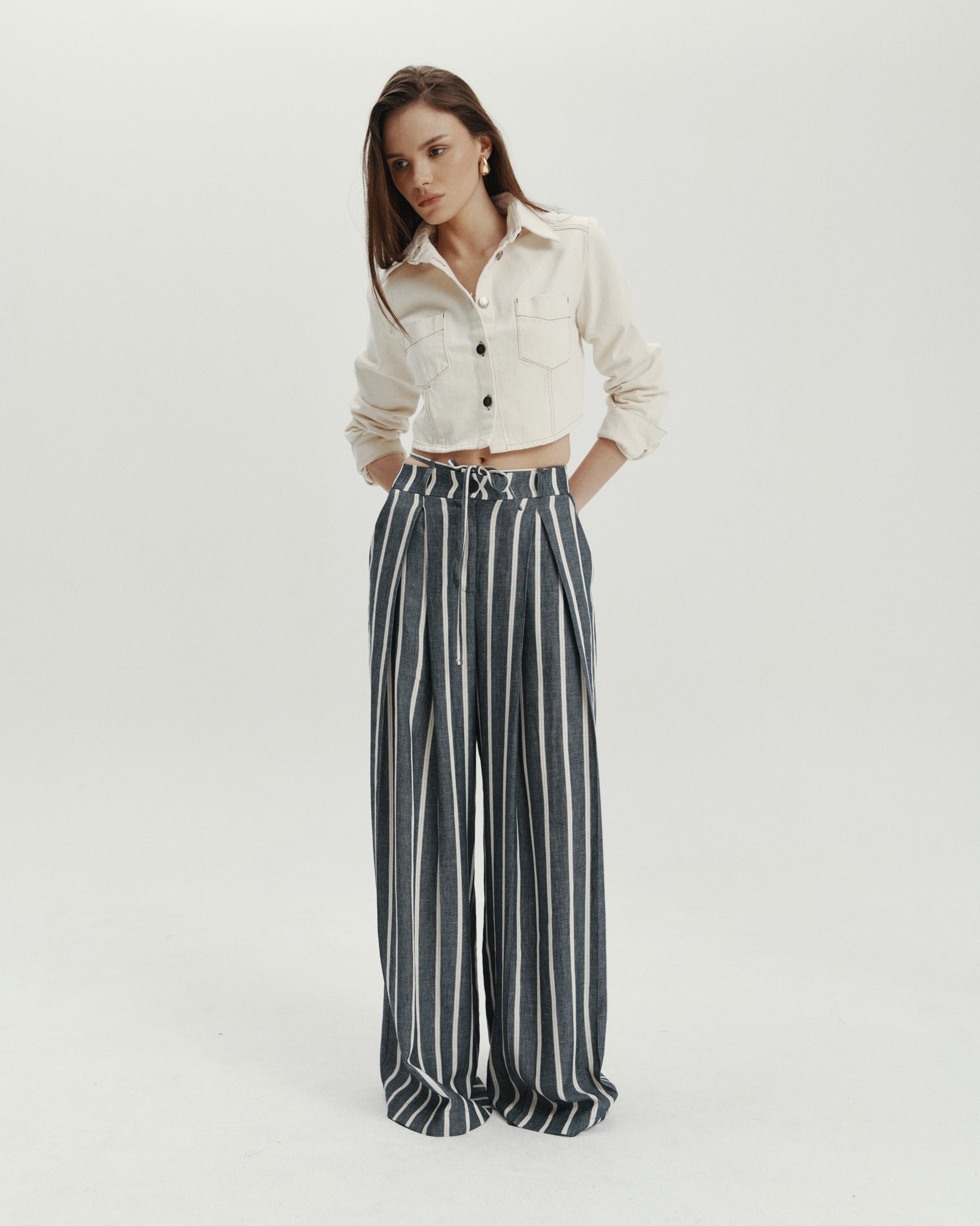 NORIE BELT LINEN STRIPES LECOLLET
