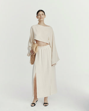 SARA SKIRT MUSLIN VINTAGE ECRU LECOLLET