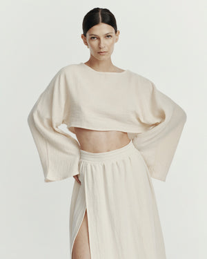 SARA SKIRT MUSLIN VINTAGE ECRU LECOLLET