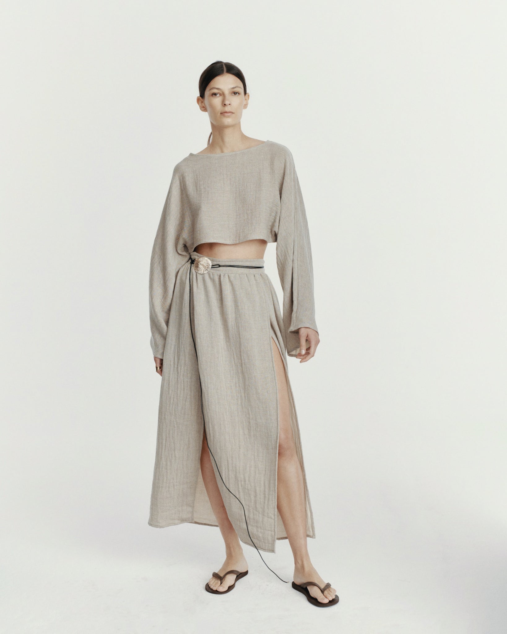 SARA SKIRT MUSLIN VINTAGE SAND LECOLLET