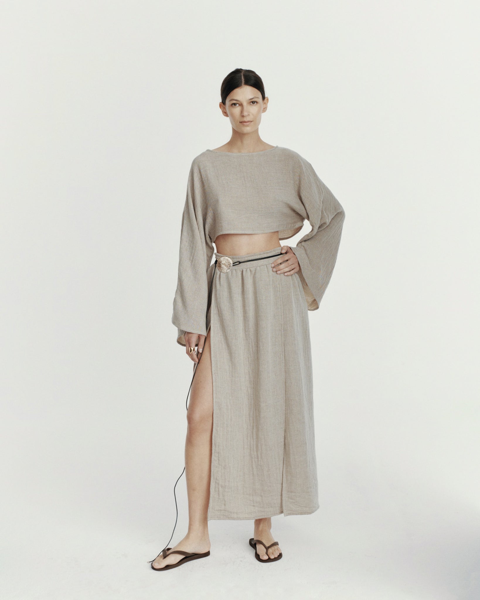 SARA SKIRT MUSLIN VINTAGE SAND LECOLLET