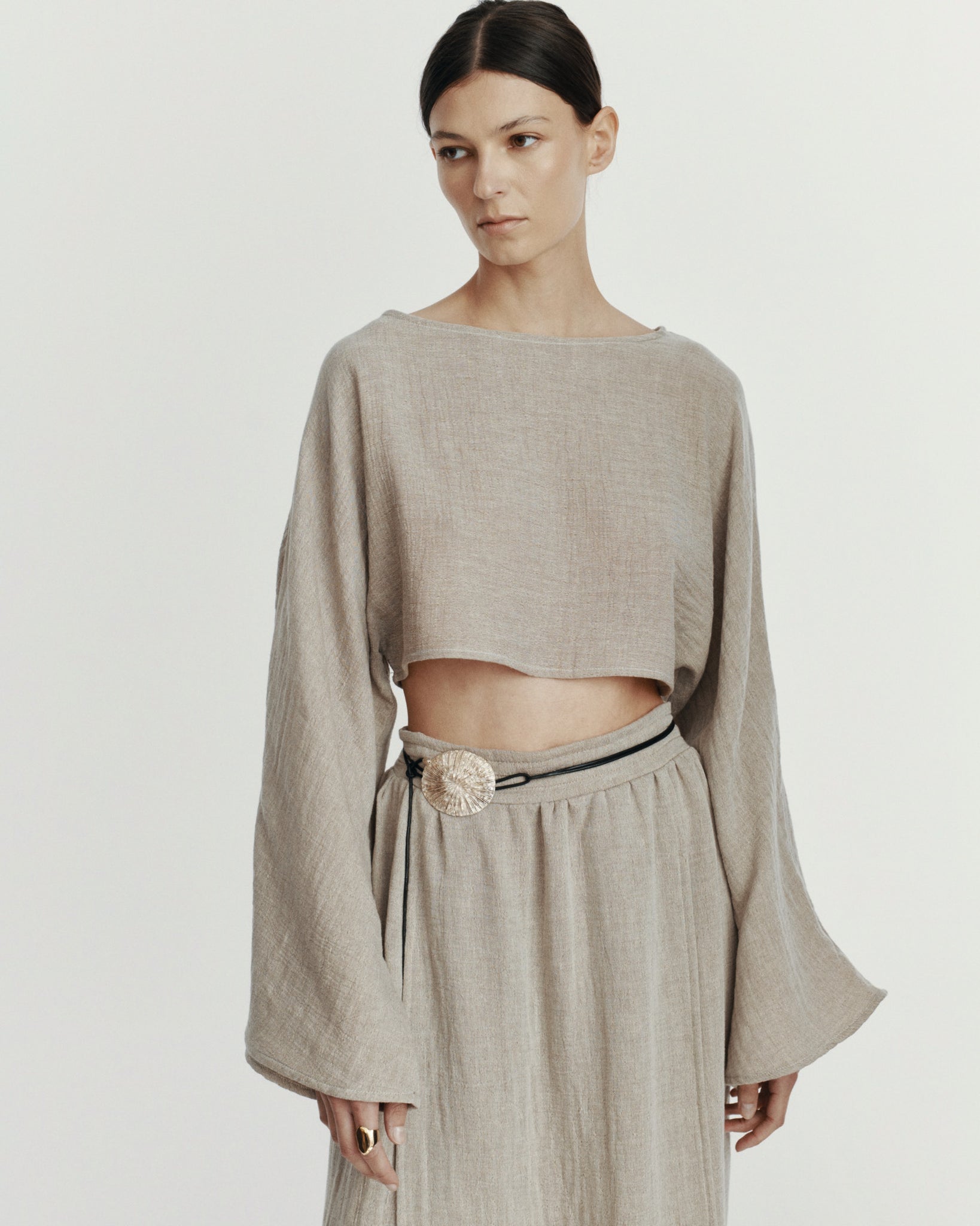 SARA SKIRT MUSLIN VINTAGE SAND LECOLLET
