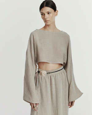 SARA SKIRT MUSLIN VINTAGE SAND LECOLLET