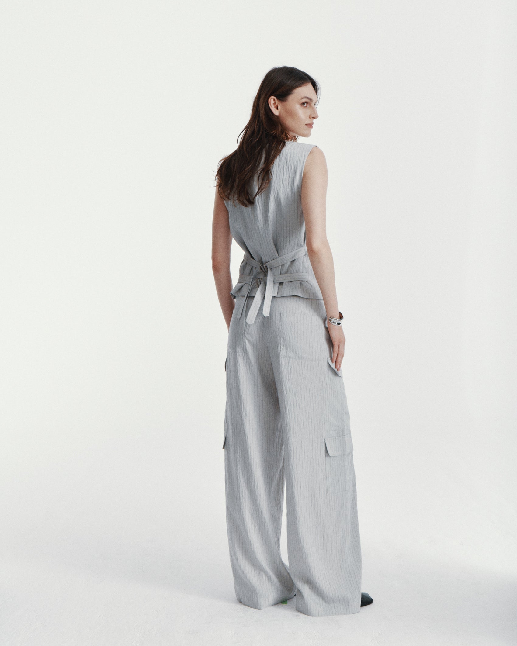 PACO VEST GREY STRIPES LECOLLET