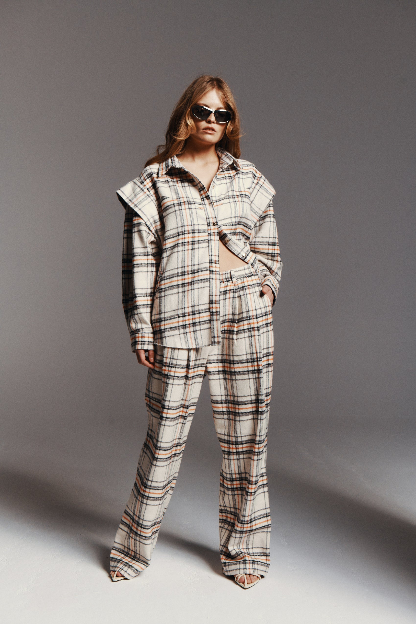 SPODNIE DAVIS ORANGE BEIGE