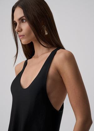 TOP SONIA SATIN BLACK LECOLLET