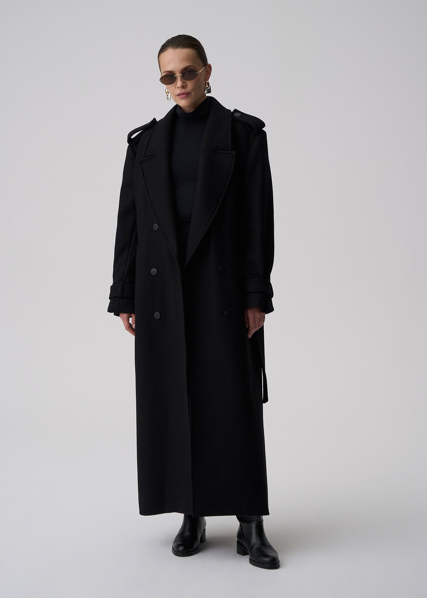 PŁASZCZ SOHO WOOL BLACK LECOLLET