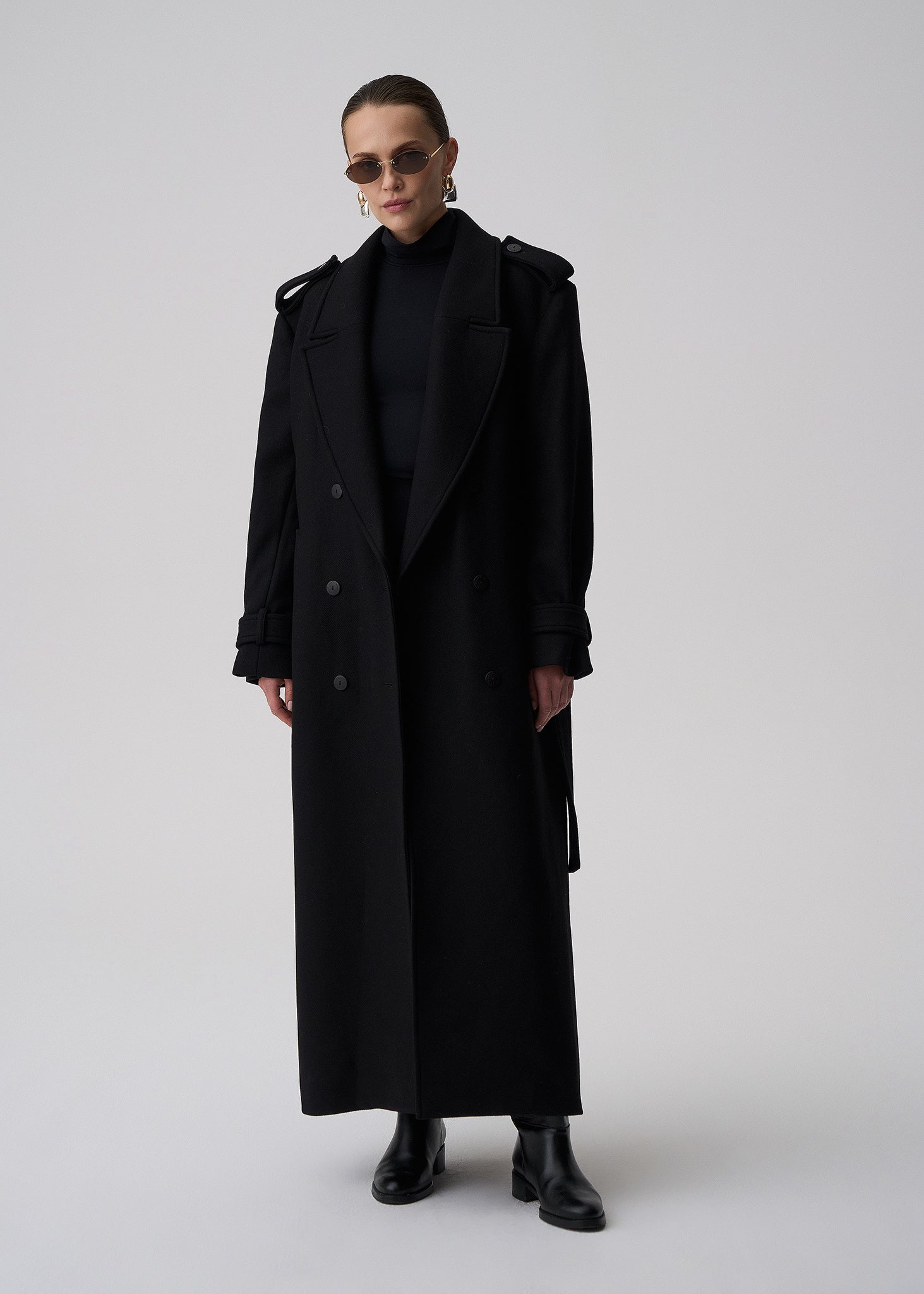 PŁASZCZ SOHO WOOL BLACK LECOLLET