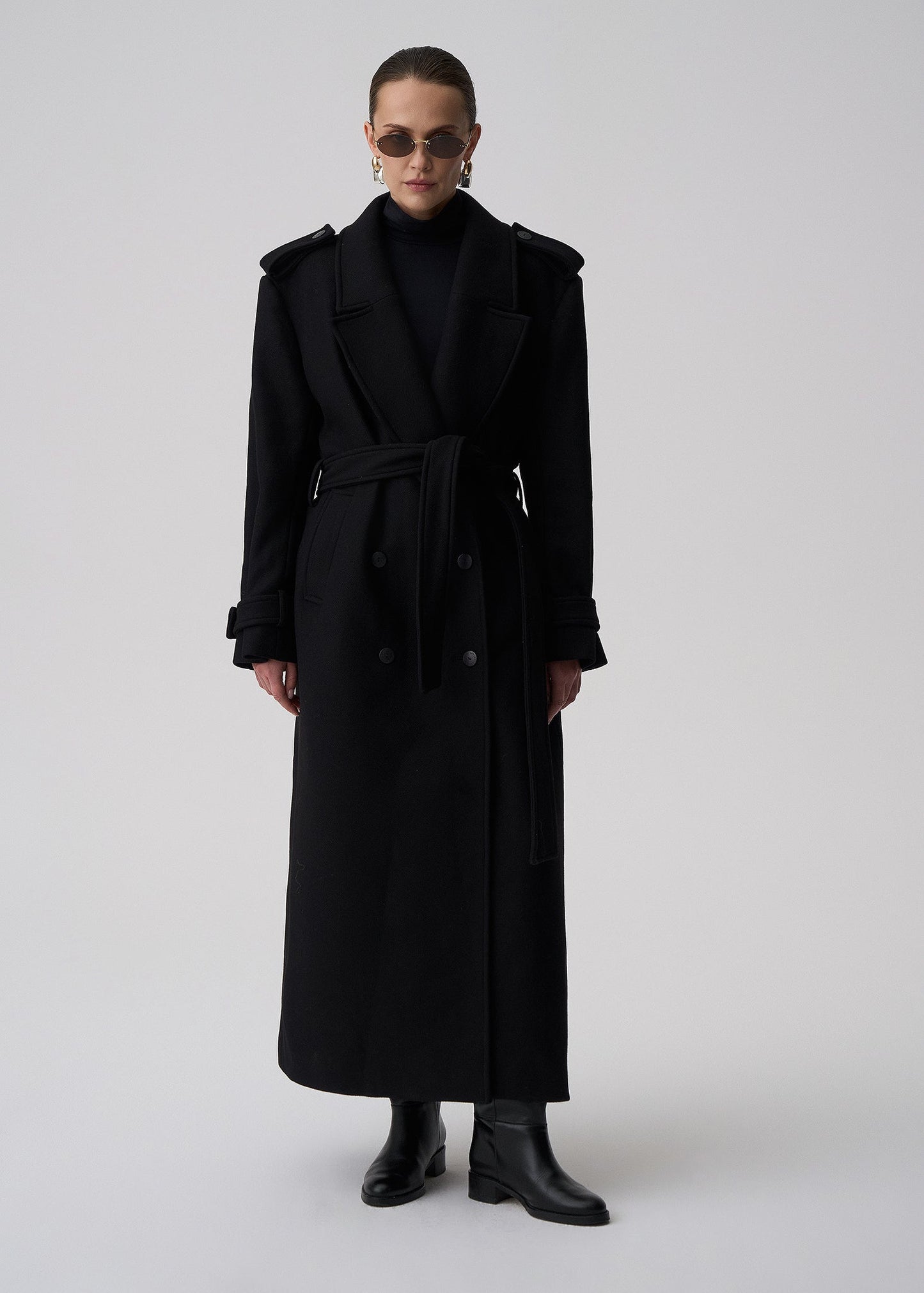 PŁASZCZ SOHO WOOL BLACK LECOLLET