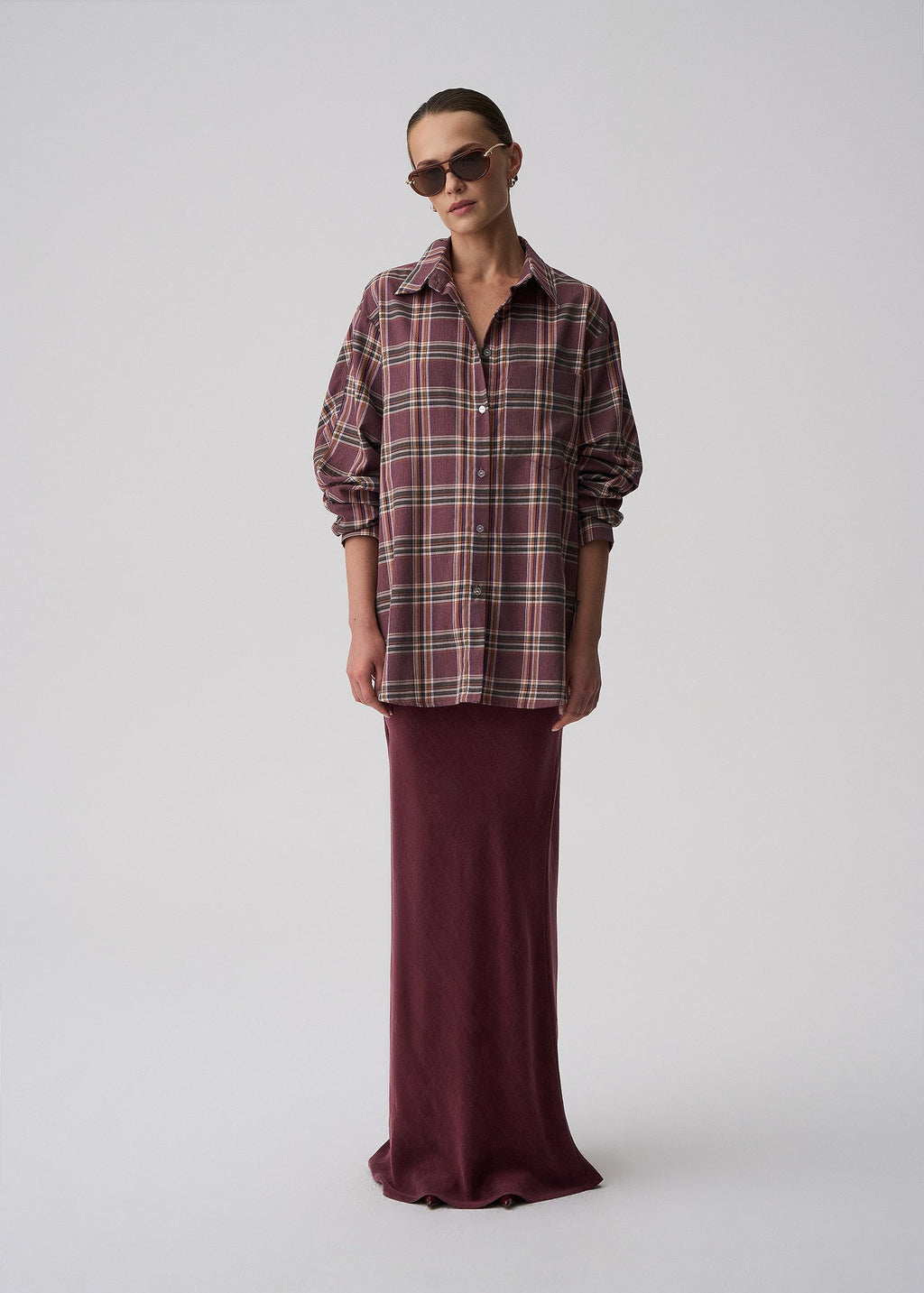 KOSZULA DYLAN AUBERGINE LECOLLET