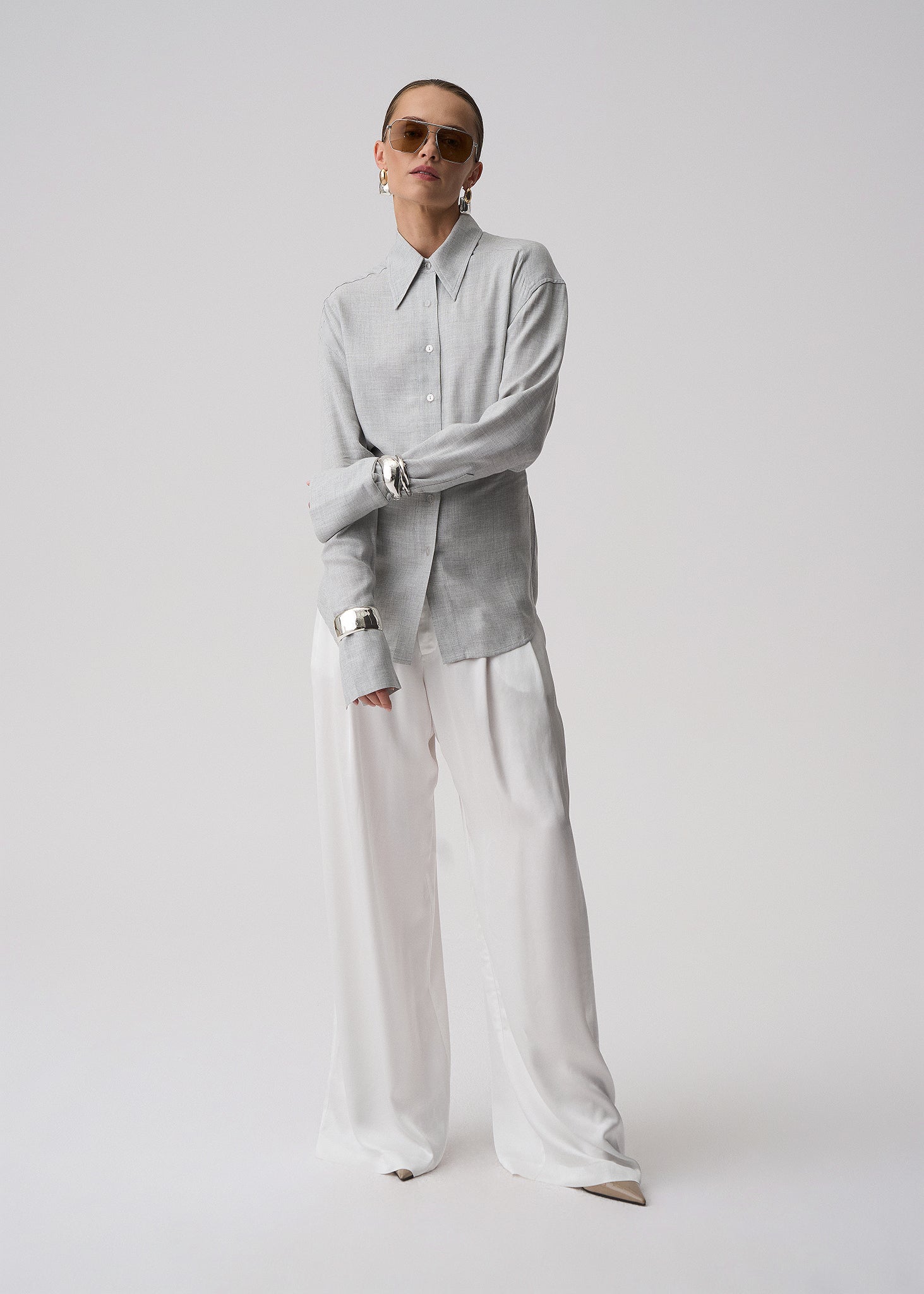 KOSZULA MIAMI GREY MELANGE LECOLLET