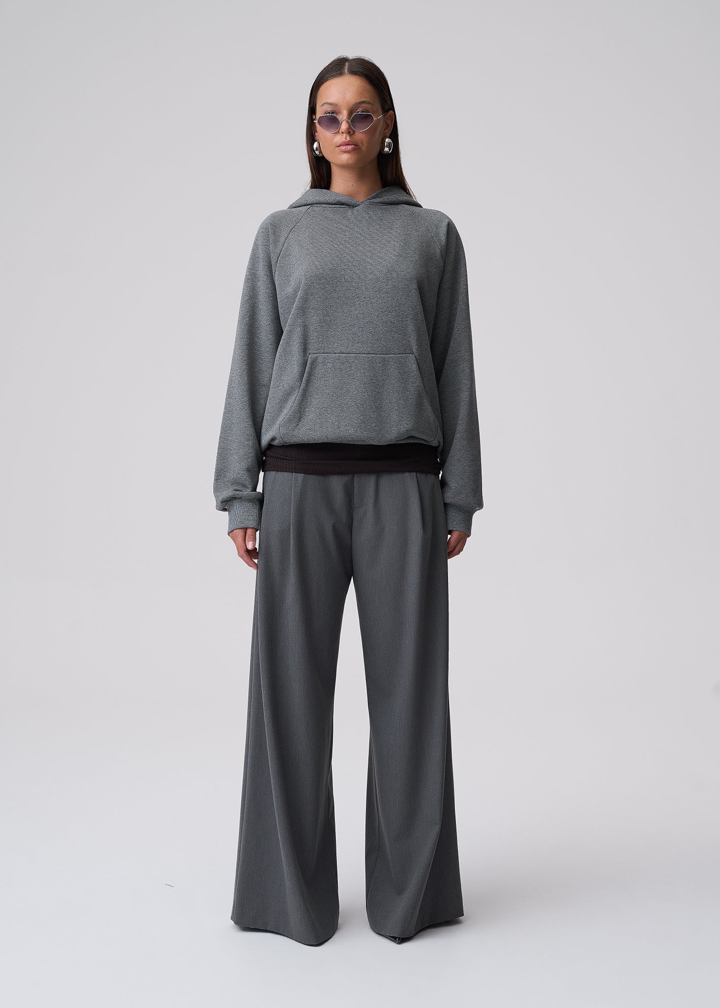 BLUZA MARCY GREY MELANGE LECOLLET