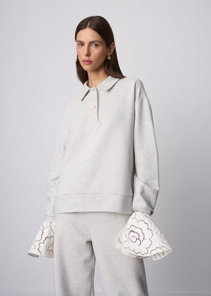 BLUZA ALINA GREY MELANGE – LECOLLET