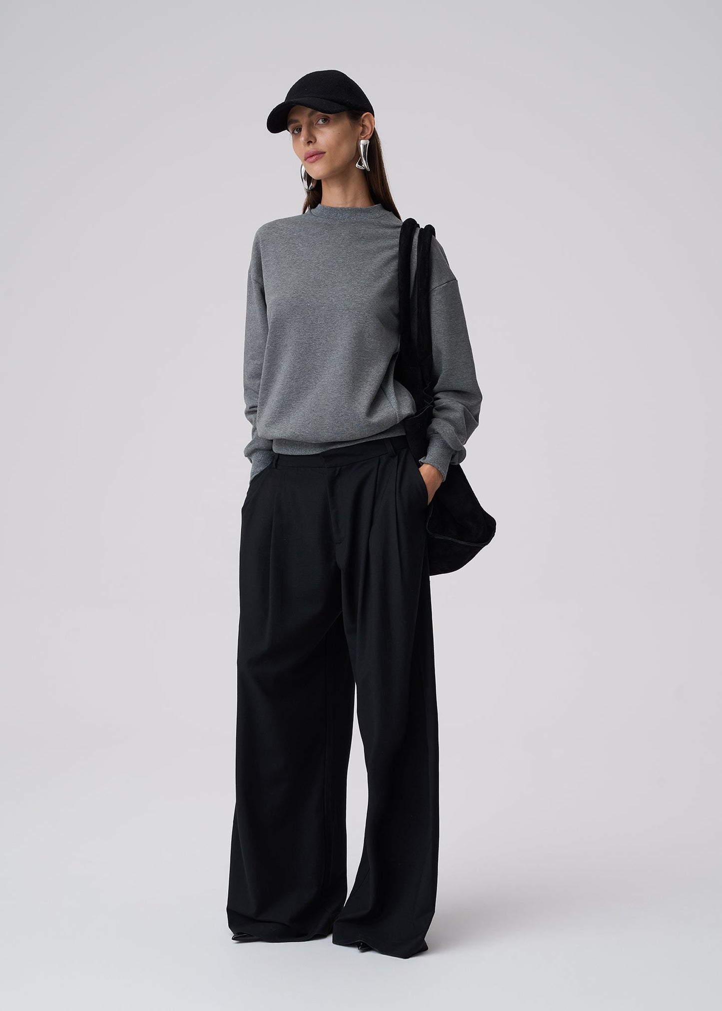 BLUZA CHARO GREY MELANGE LECOLLET