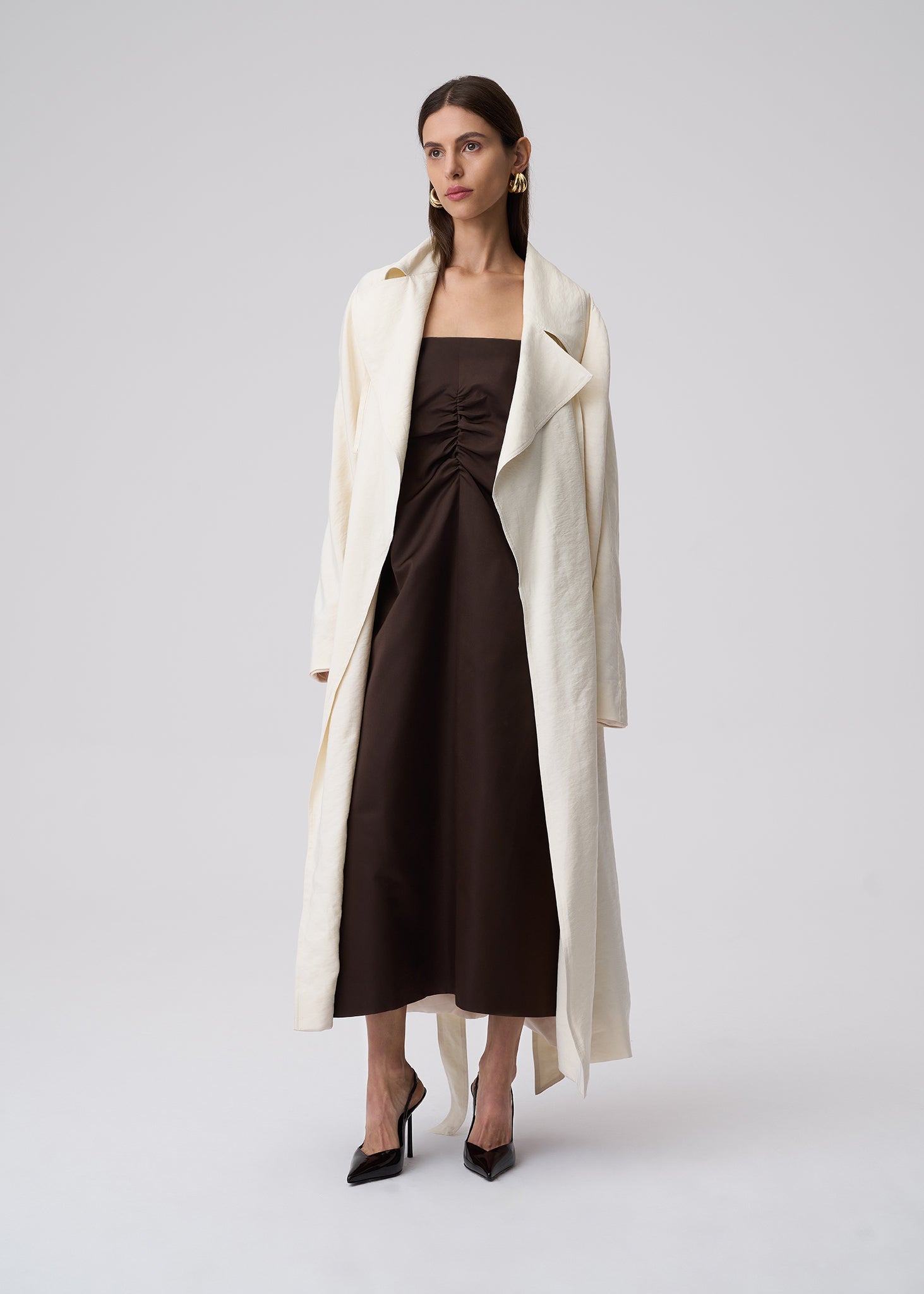 PŁASZCZ KALINA ECRU LECOLLET