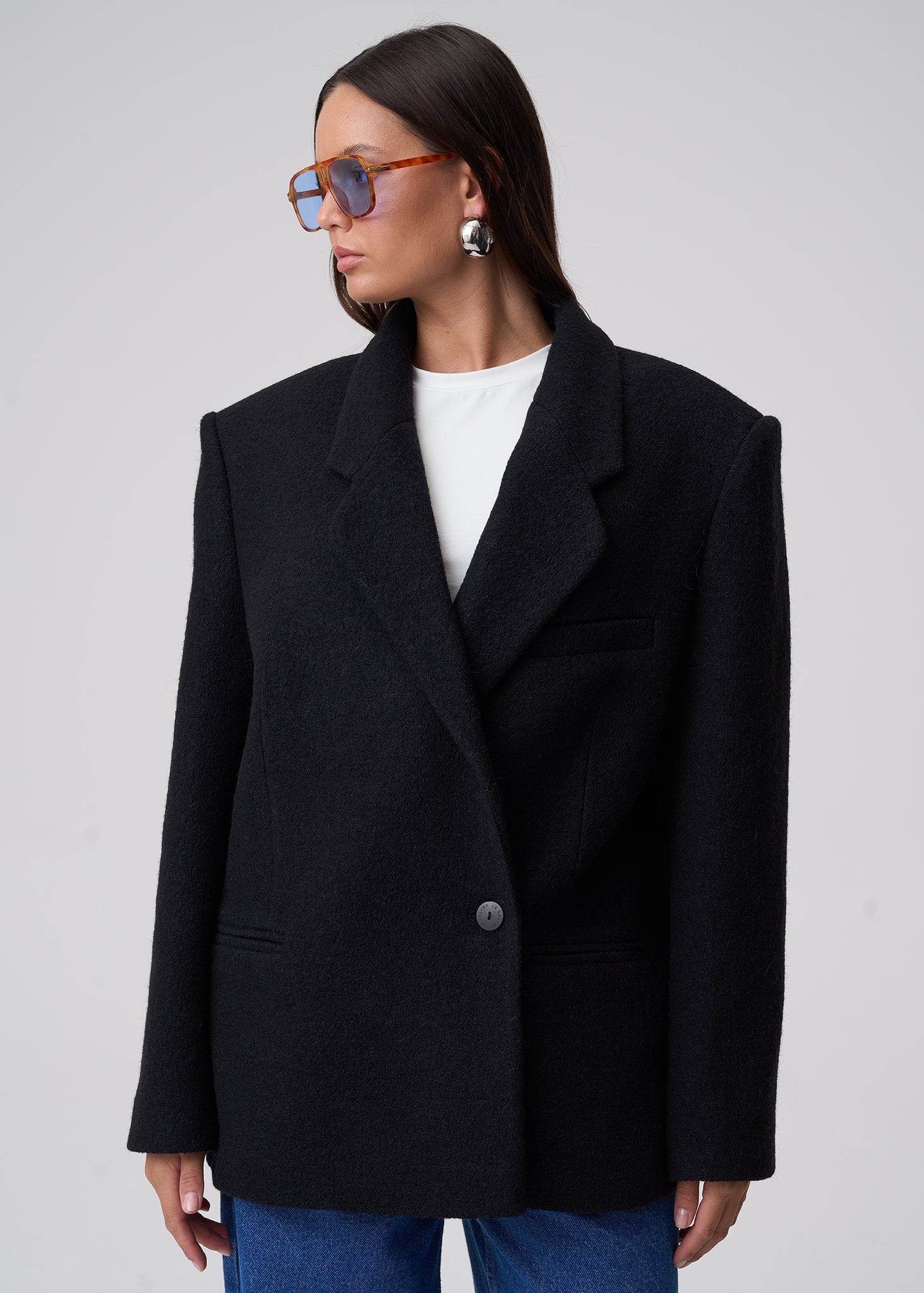 MARYNARKA OZI  WOOL BLACK LECOLLET