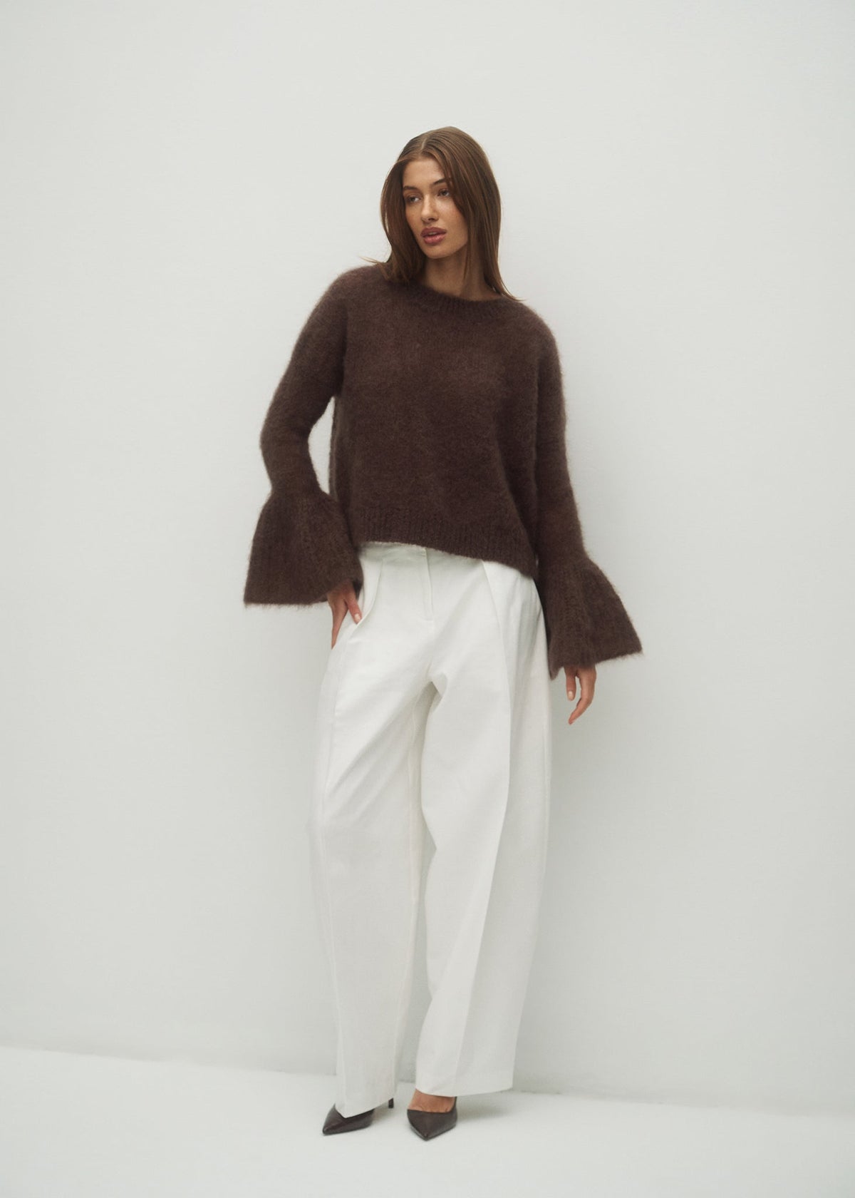 SPODNIE AMADEUS OFF WHITE LECOLLET