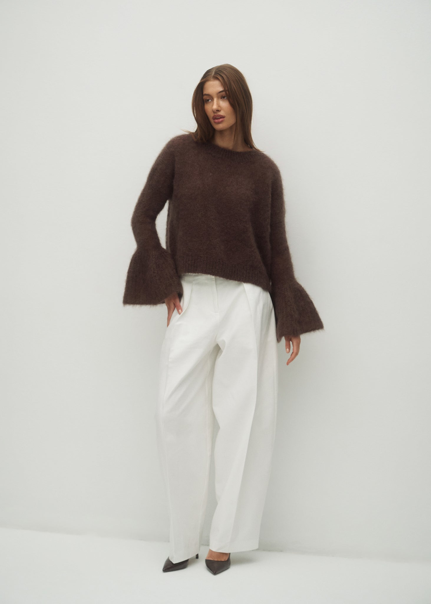 SPODNIE AMADEUS OFF WHITE LECOLLET