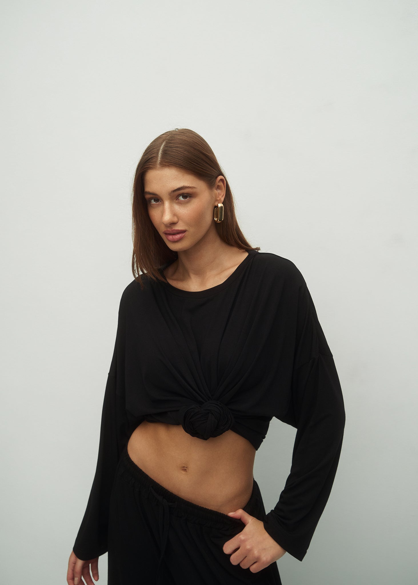 TONIA LONGSLEEVE BAMBOO BLACK LECOLLET