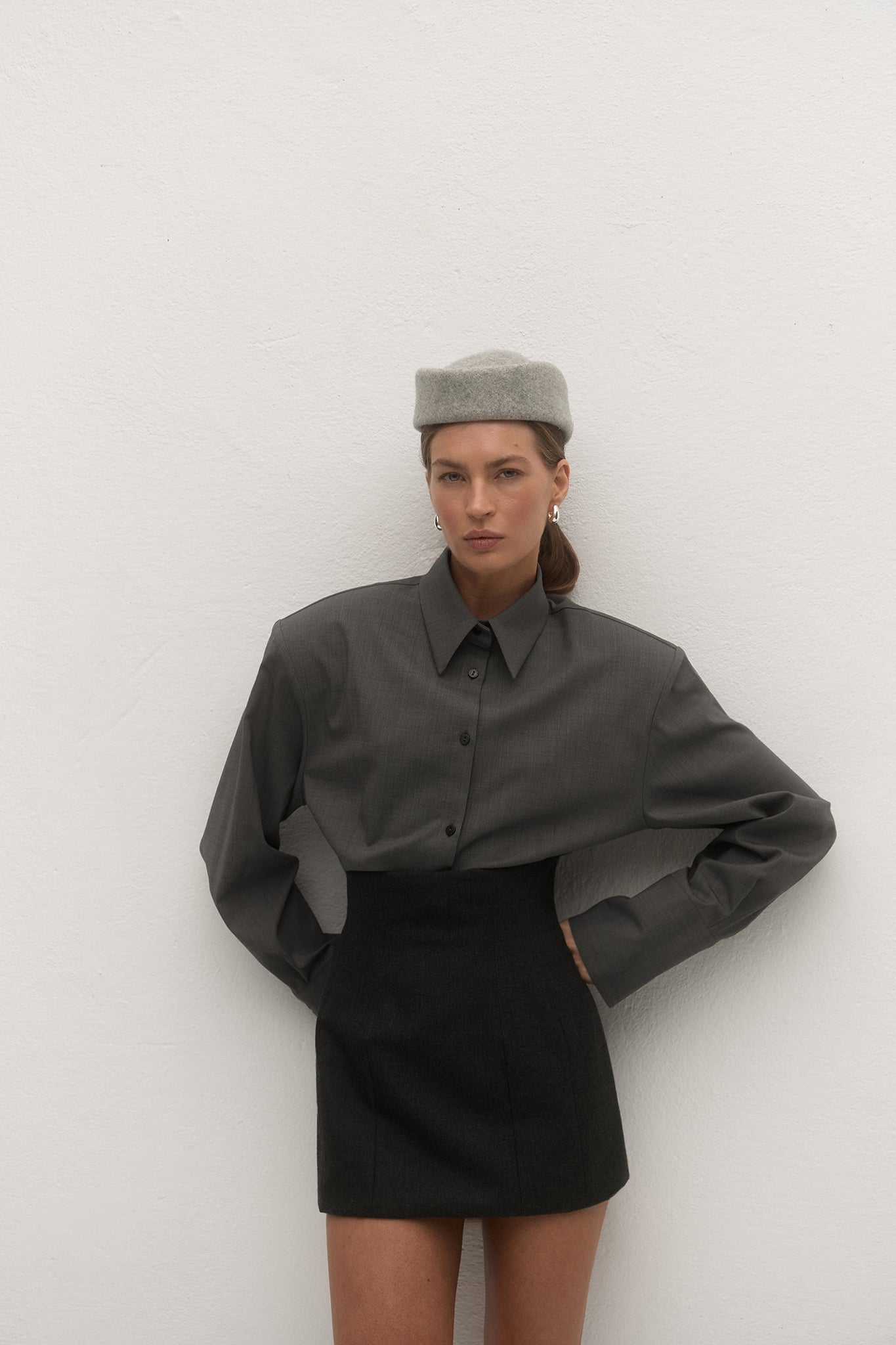 KOSZULA AURELIA GREY LECOLLET