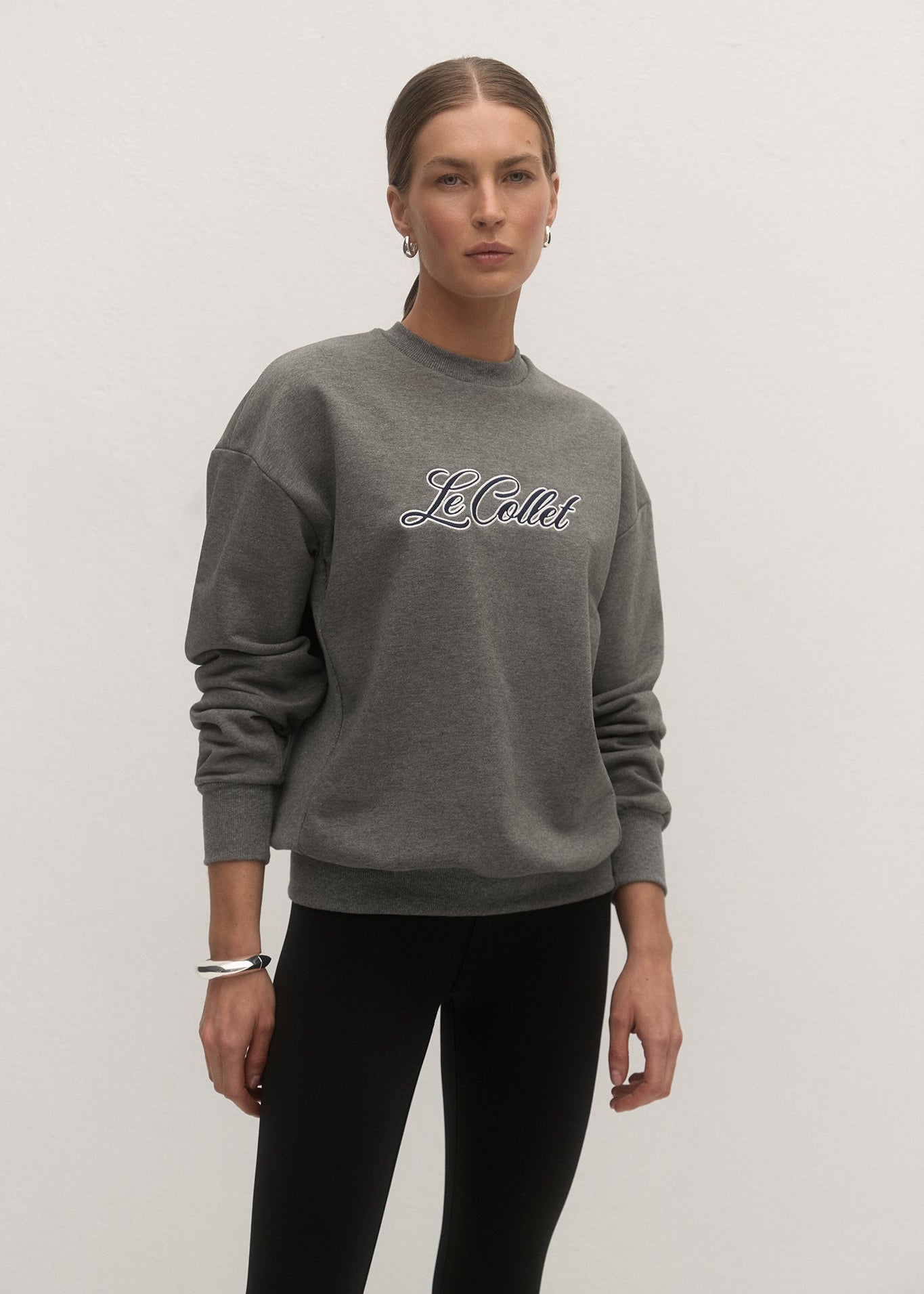 BLUZA PATRICIA GREY MELANGE LECOLLET