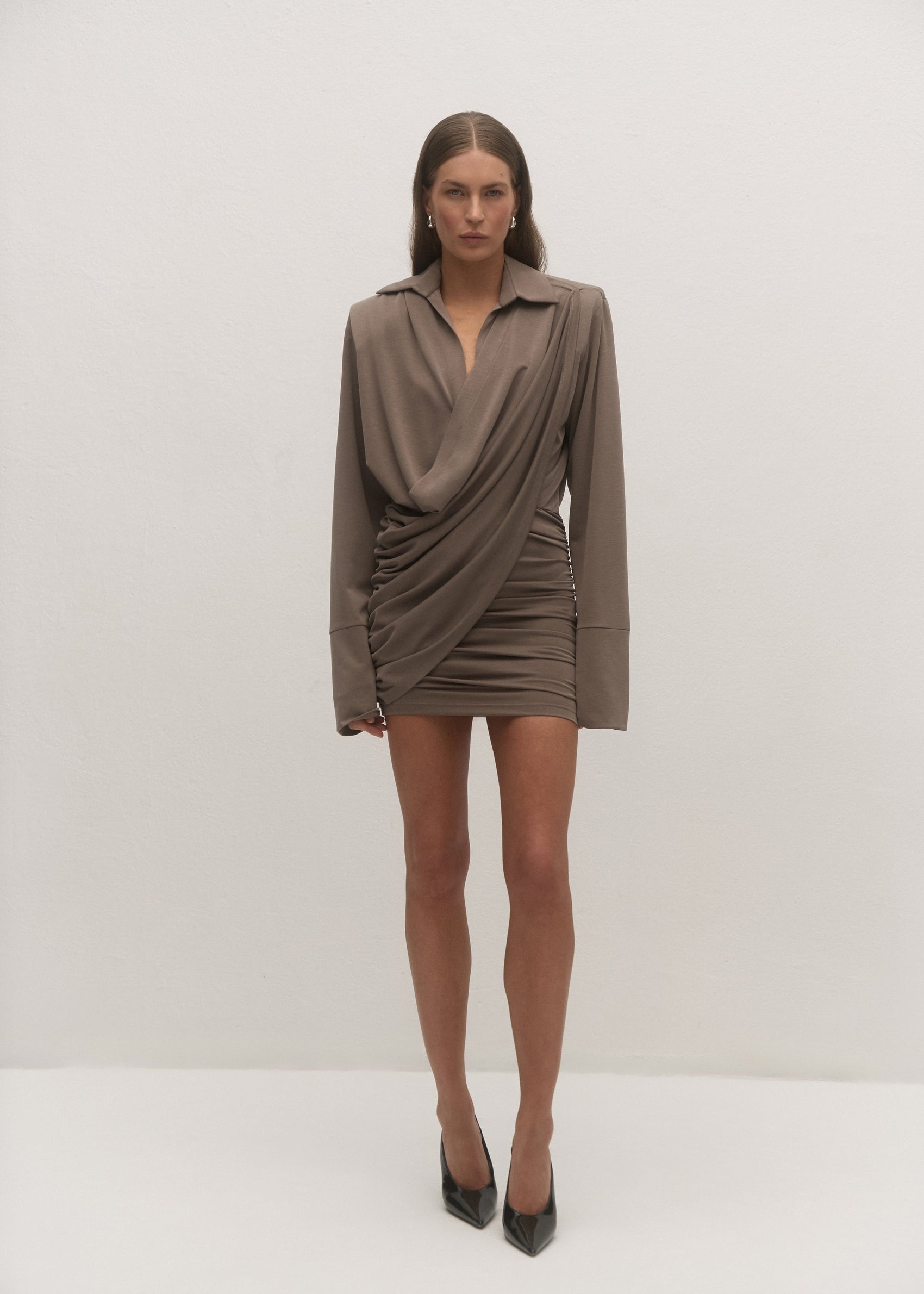 SUKIENKA FLORENCE TAUPE LECOLLET