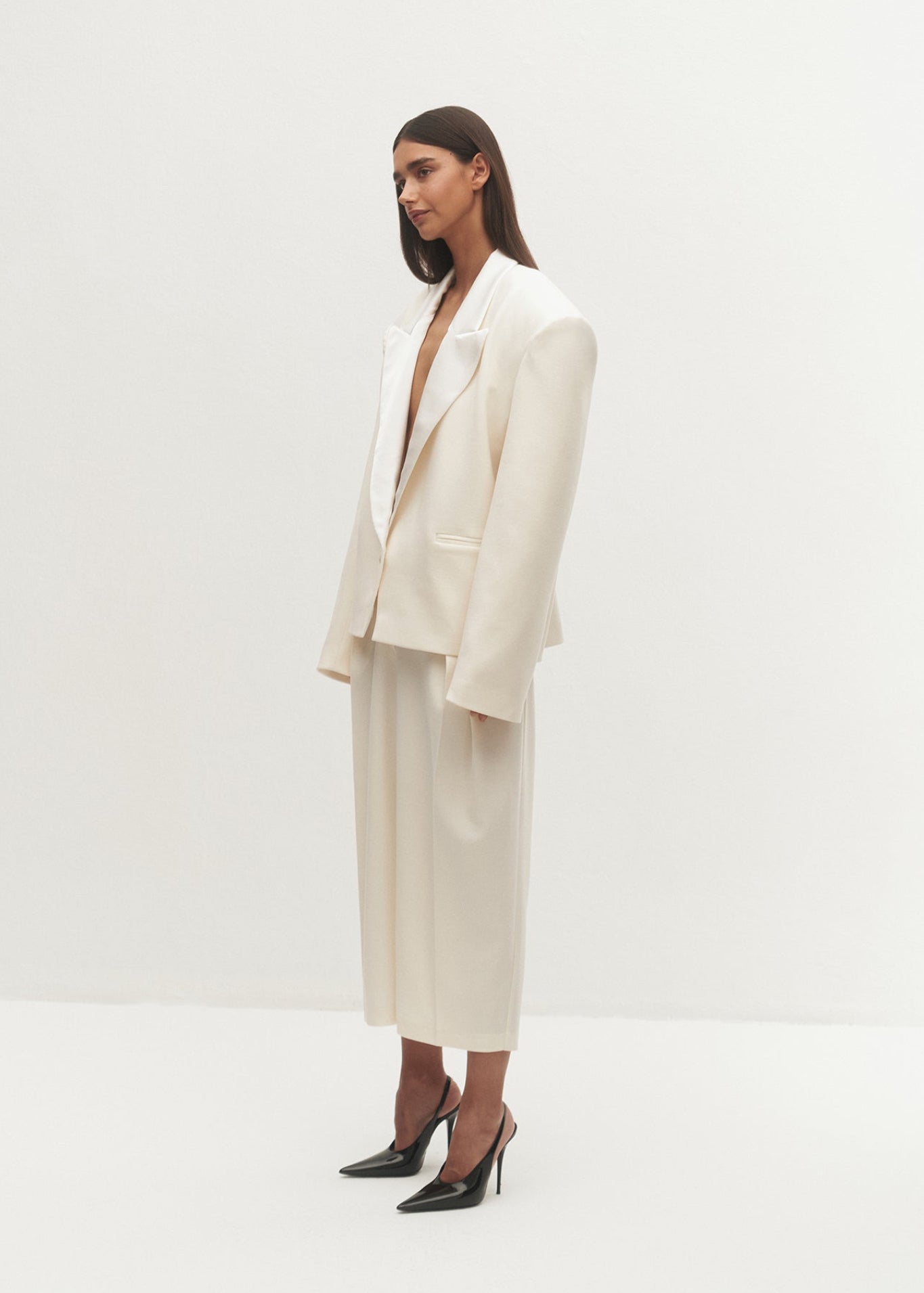 SPODNIE ODEONE ECRU LECOLLET