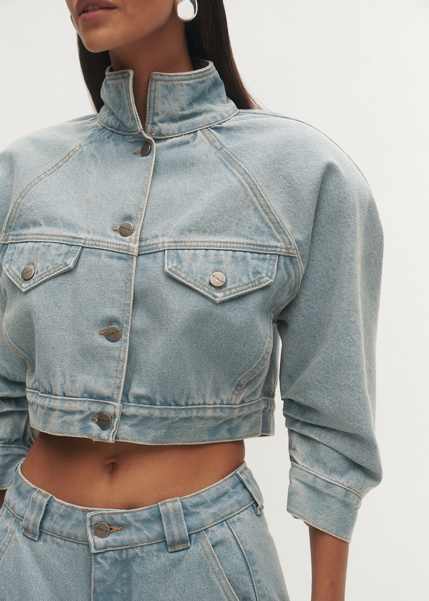 KURTKA DRIES LIGHT BLUE LECOLLET