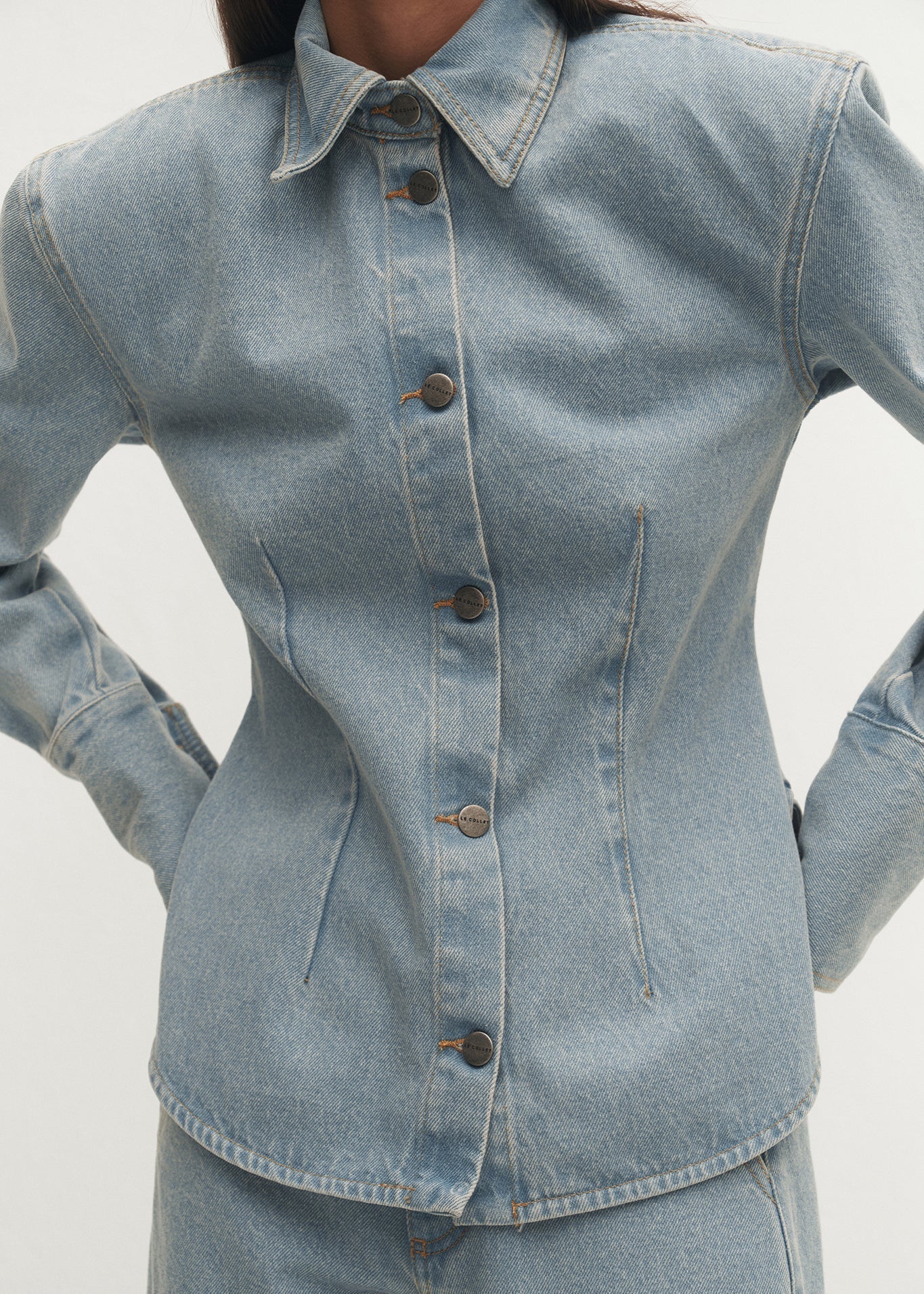 KOSZULA VIOLETTE LIGHT BLUE LECOLLET