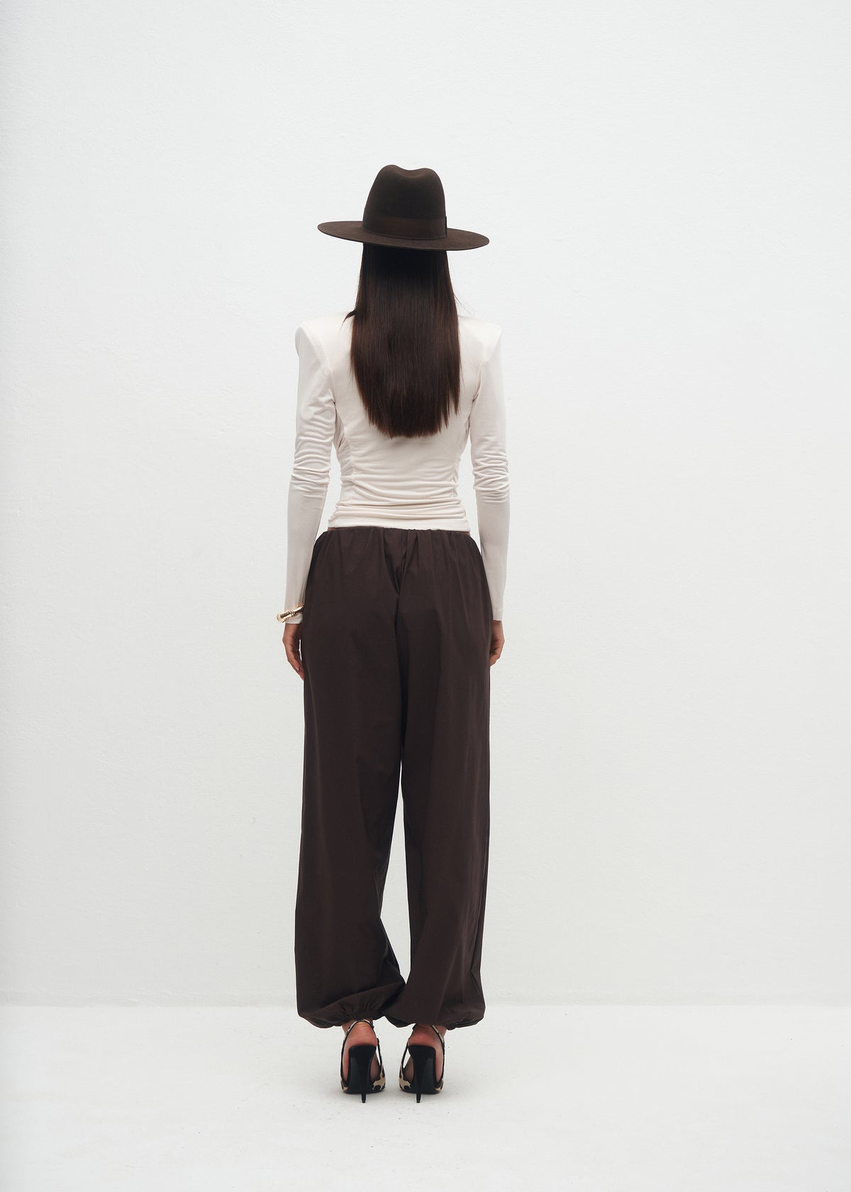 BASTI BALLOON BROWN TROUSERS