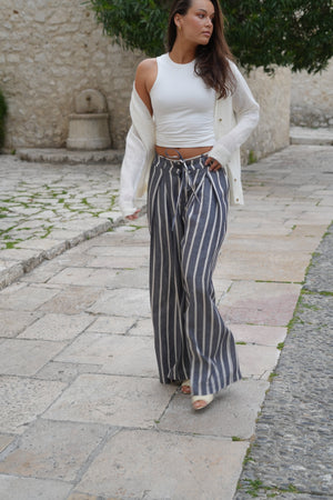 NORIE BELT LINEN STRIPES LECOLLET