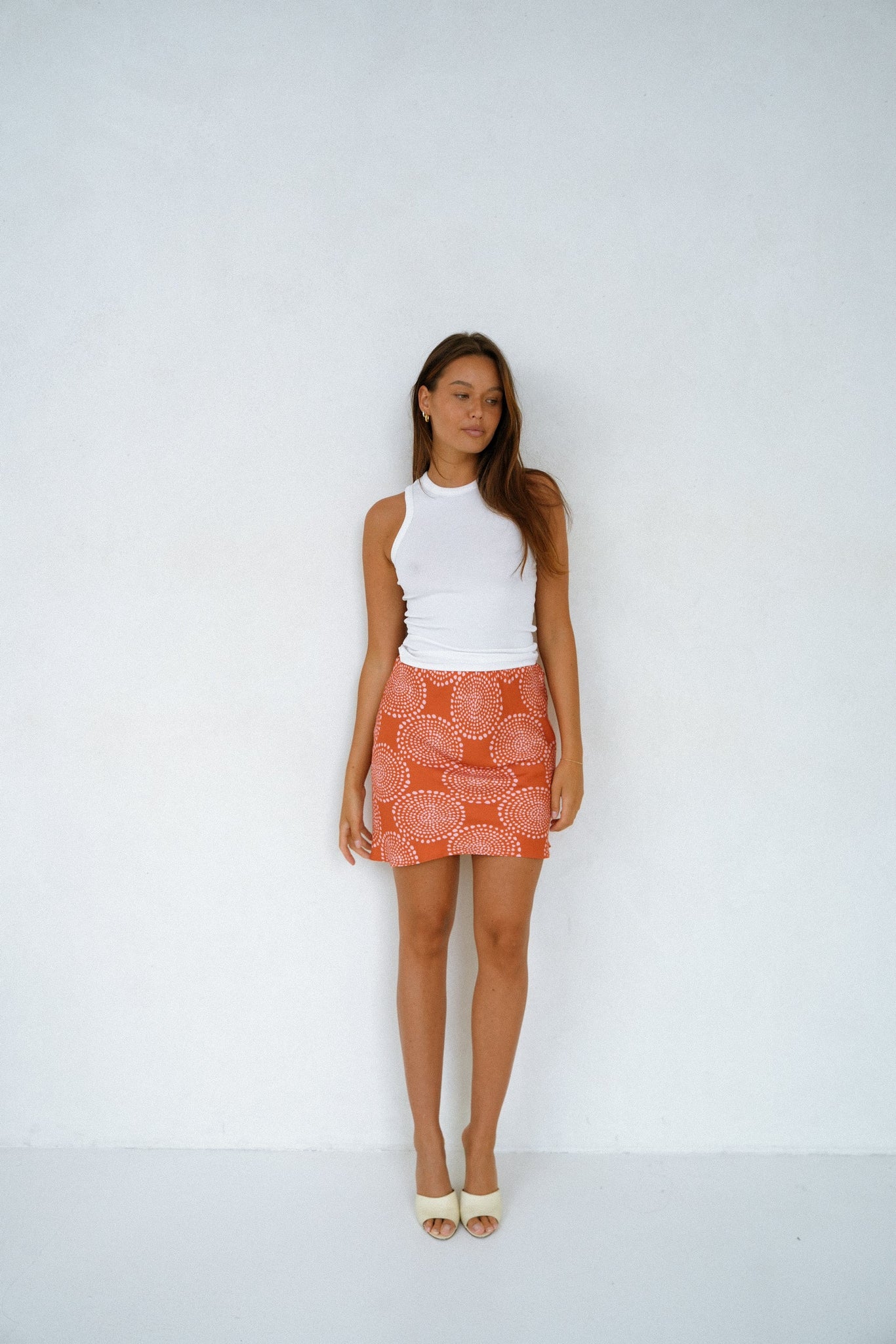 SPÓDNICA ALBANA SHORT MANDALA ORANGE LECOLLET