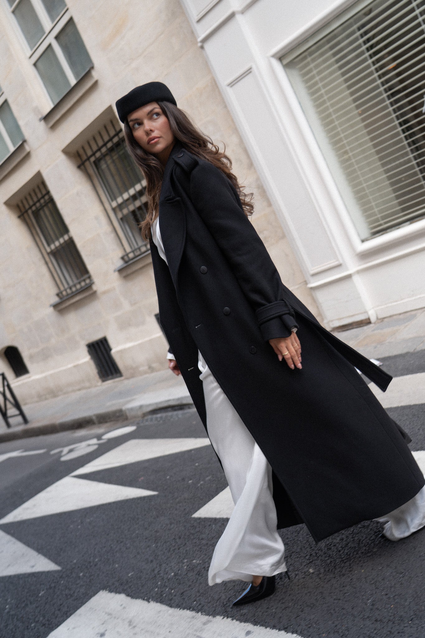 PŁASZCZ SOHO WOOL BLACK LECOLLET