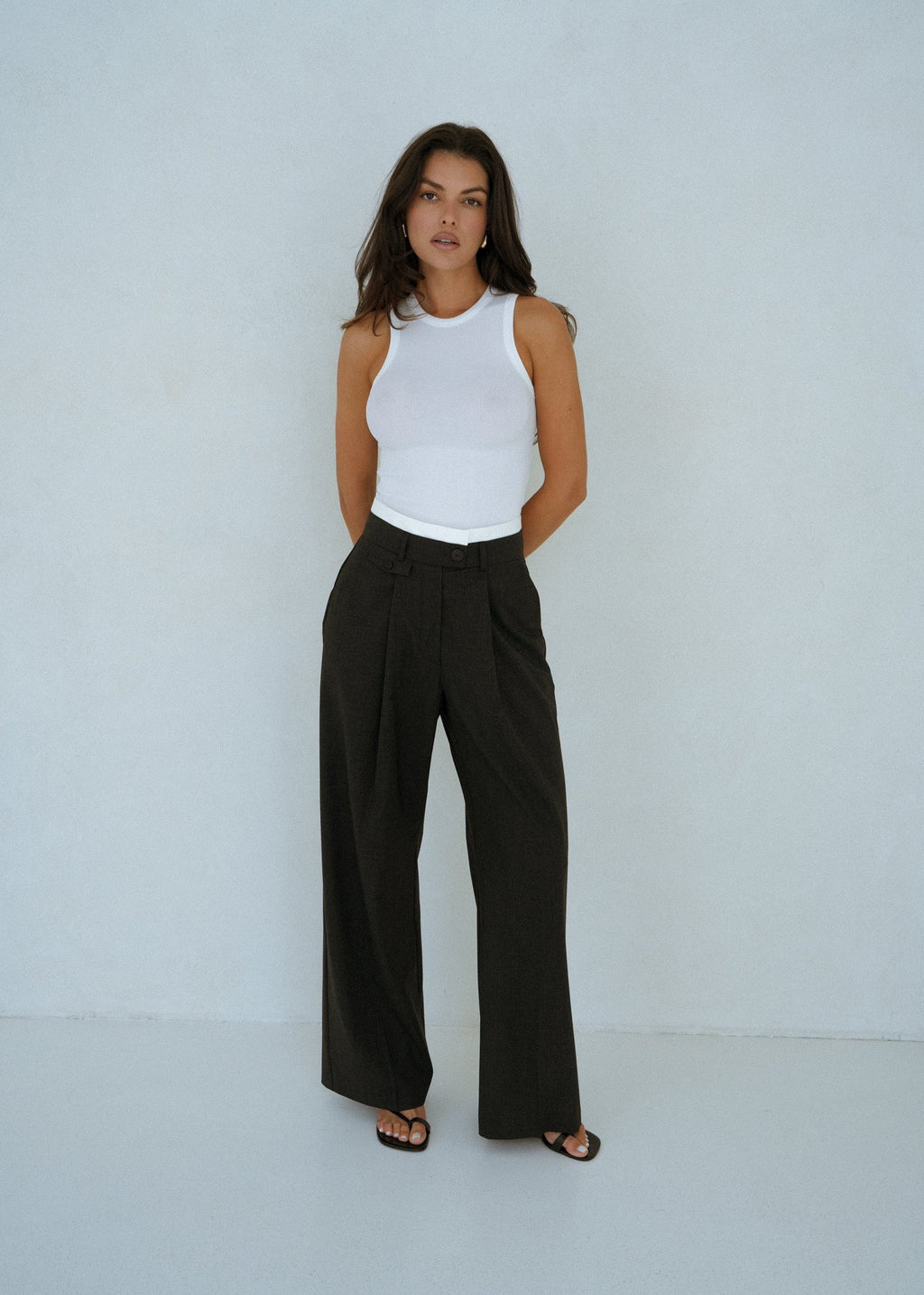 SPODNIE SIMON WOOL GREY LeCollet