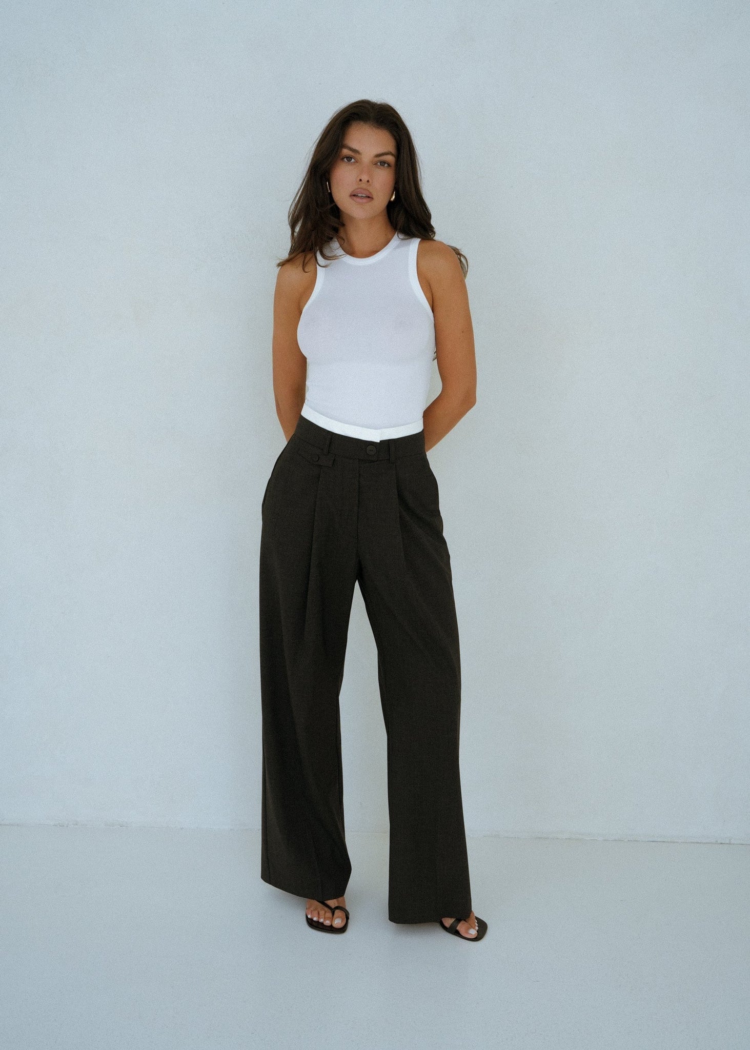 SPODNIE SIMON WOOL GREY LeCollet