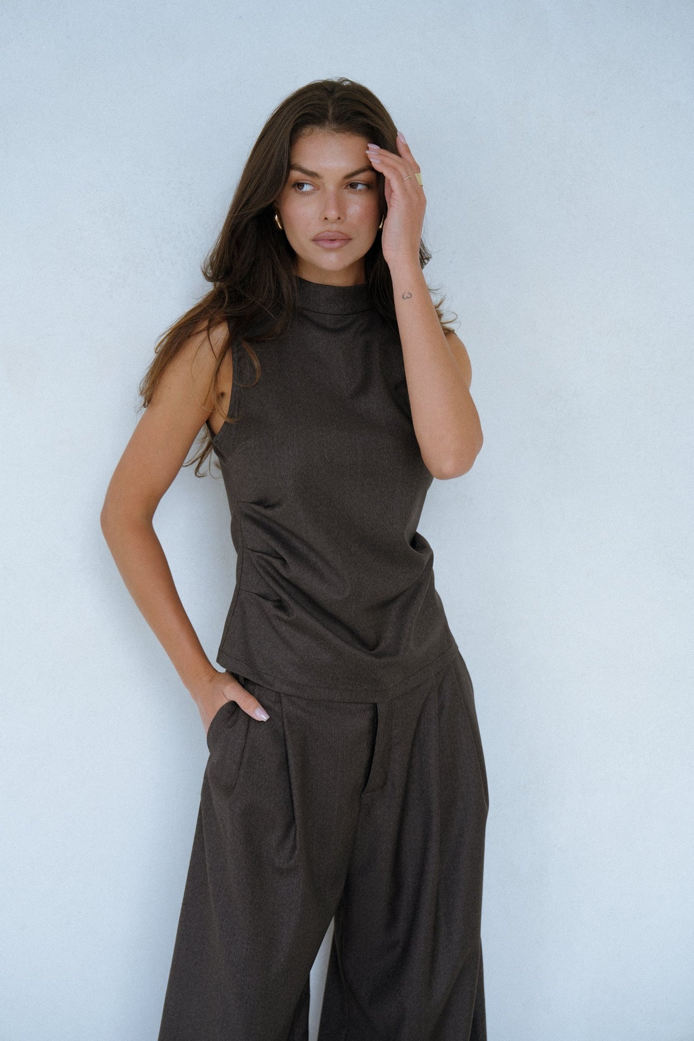 TOP TIFFANY WOOL GREY LECOLLET