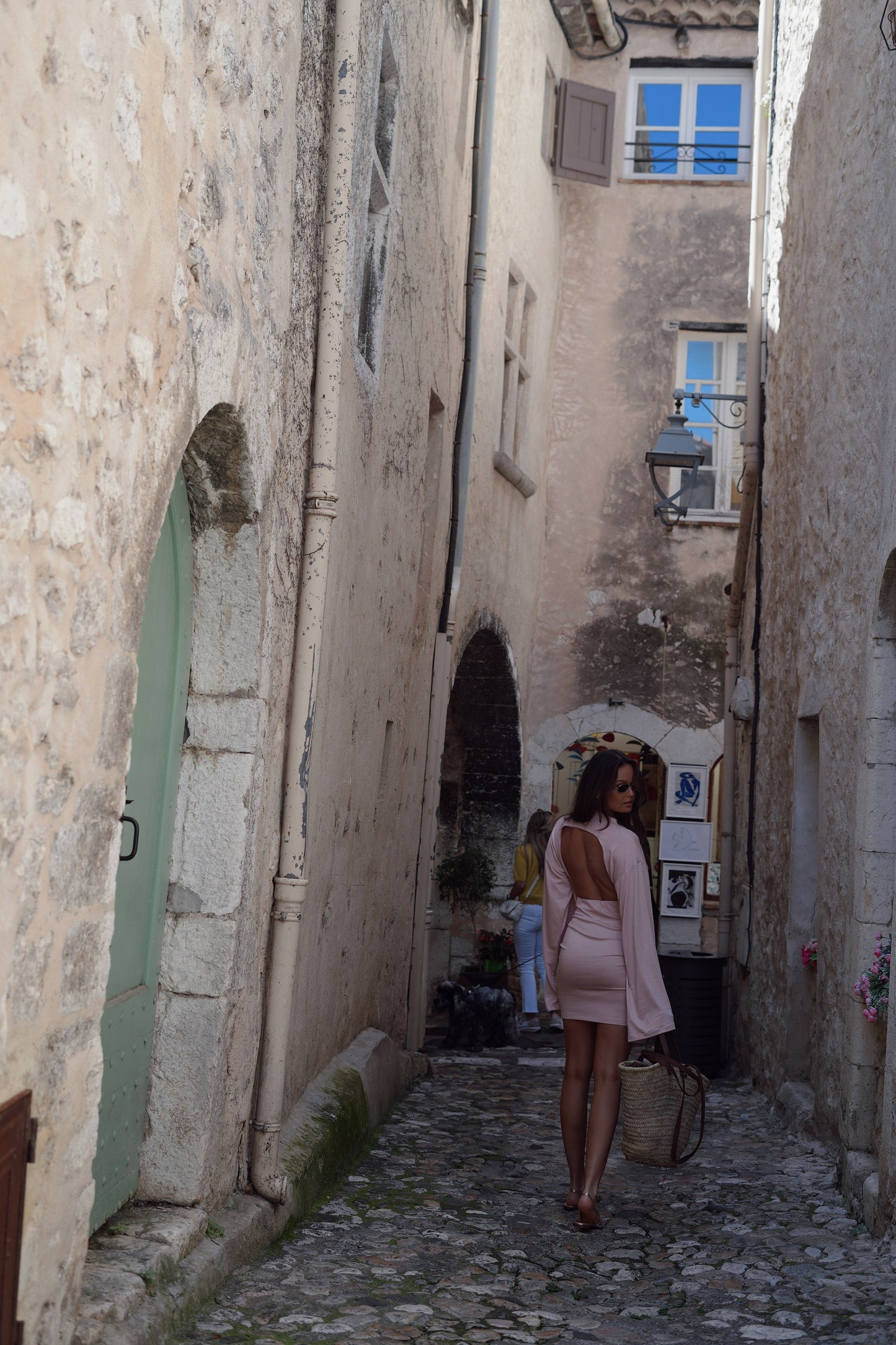 AURI BACKLESS SHORT POWDER PINK LECOLLET