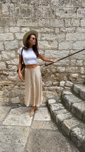 NISHA PLEATS CHAMPAGNE LECOLLET