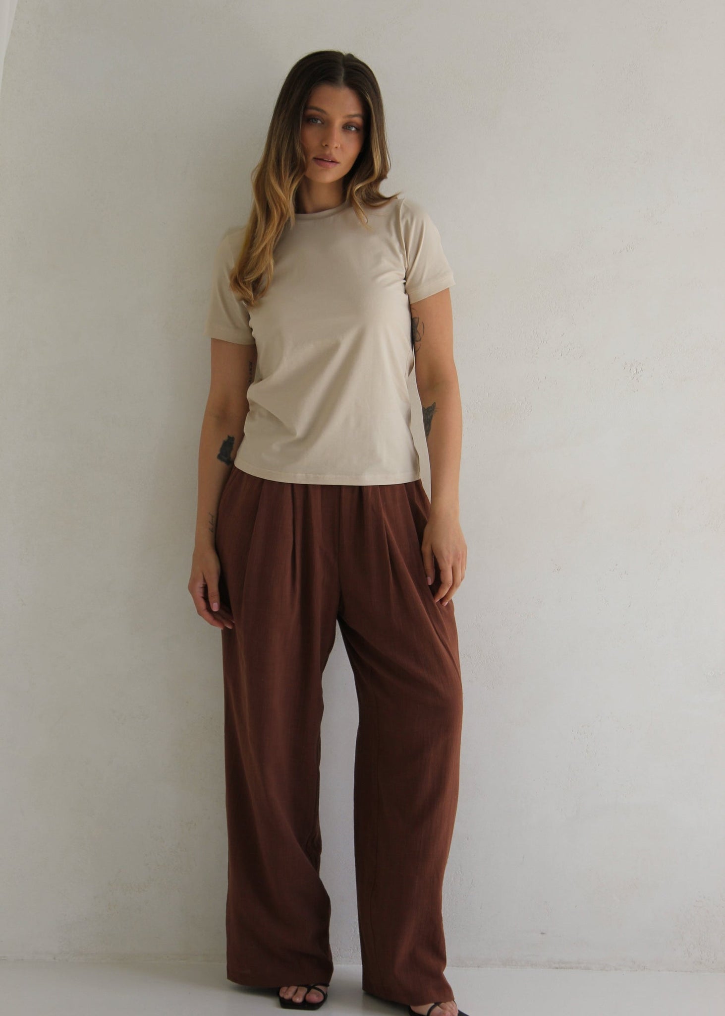 T-SHIRT SLIM BEIGE LECOLLET