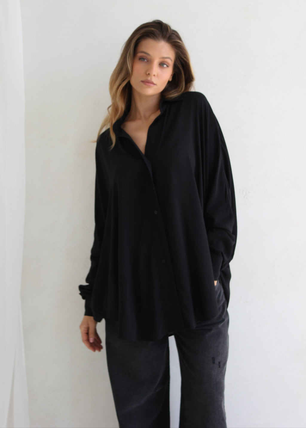 KOSZULA SORIA NEW COTTON BLACK LECOLLET