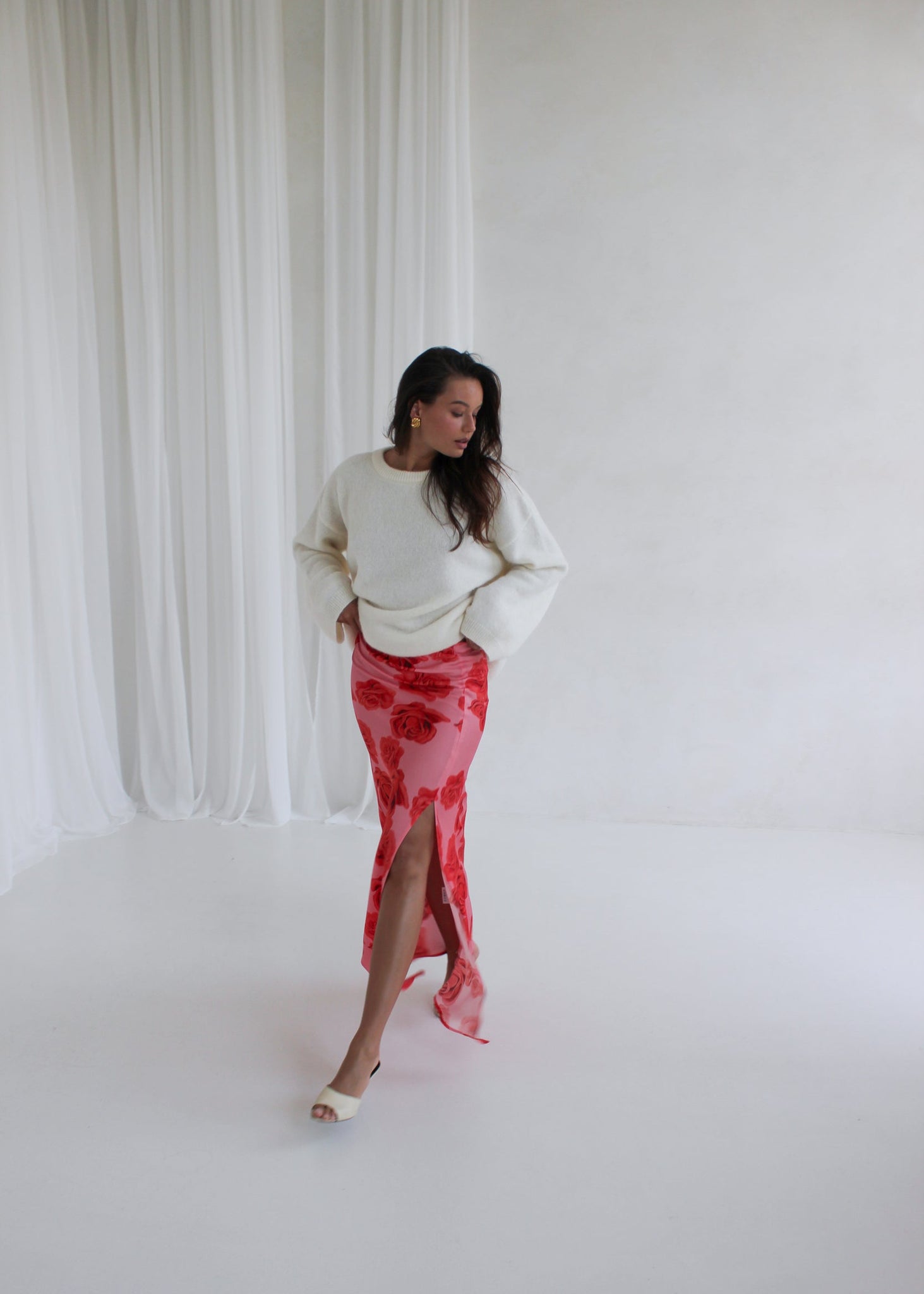SPÓDNICA ALBANA NEW LONG ROSE LECOLLET