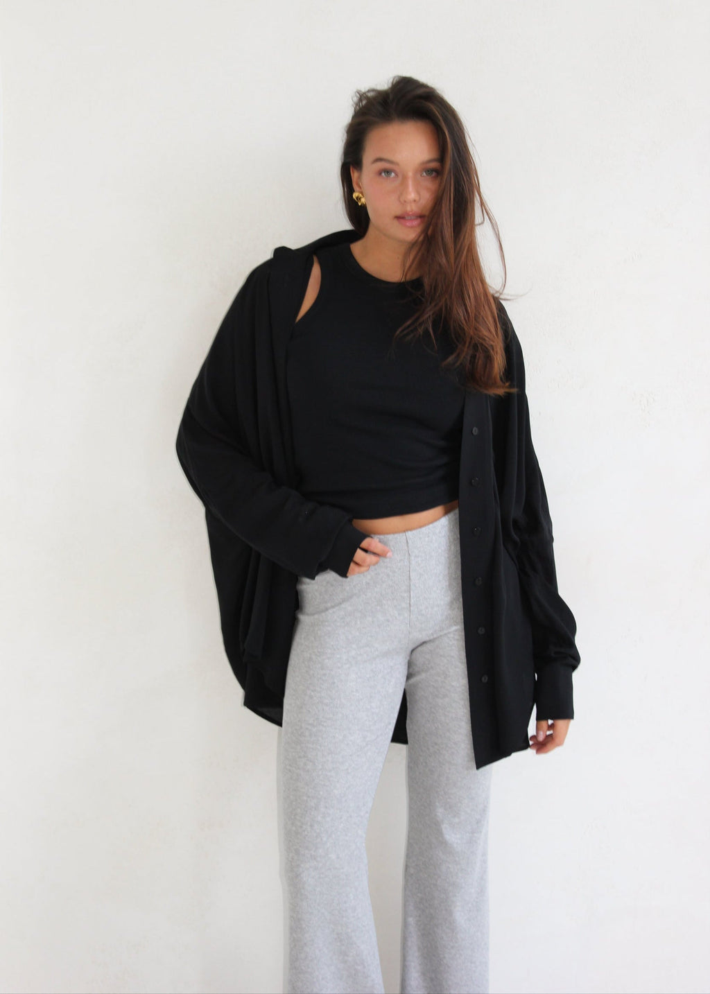 KOSZULA SORIA NEW VISCOSE BLACK LECOLLET