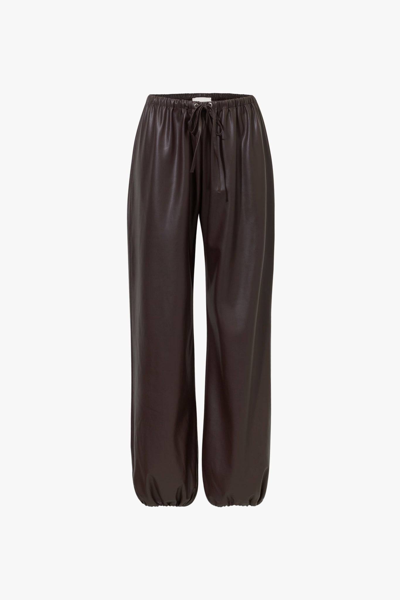 31.08 SPODNIE RONI FAUX LEATHER BROWN LECOLLET