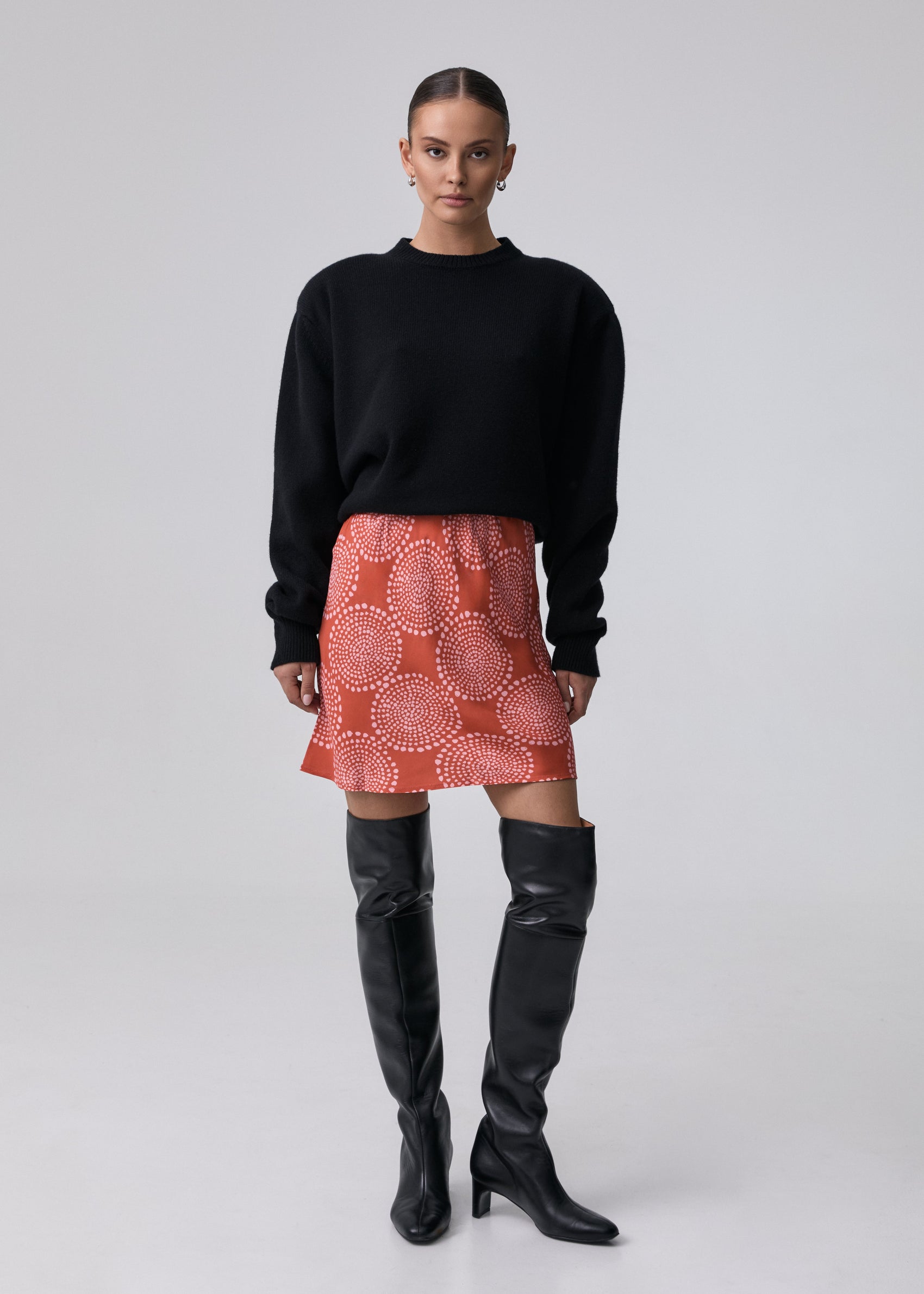 SPÓDNICA ALBANA SHORT MANDALA ORANGE LECOLLET