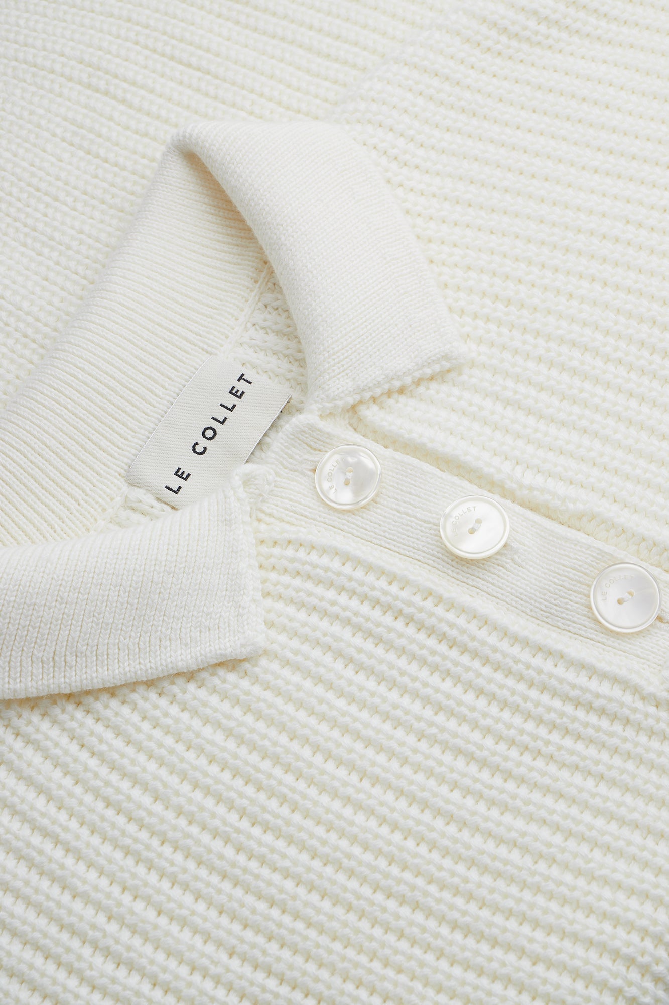 SWETER POLO ZURI ECRU LECOLLET