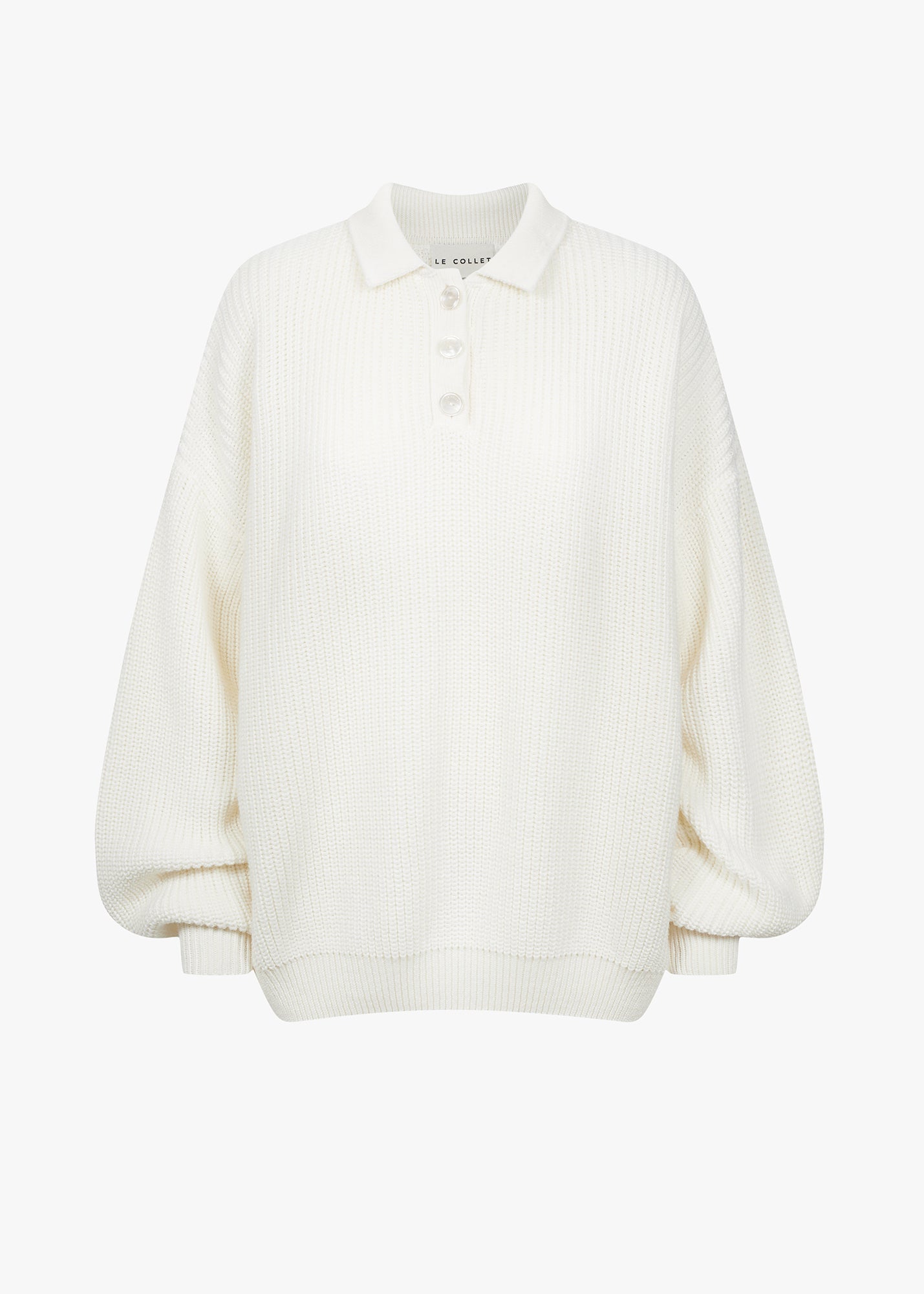 SWETER POLO ZURI ECRU