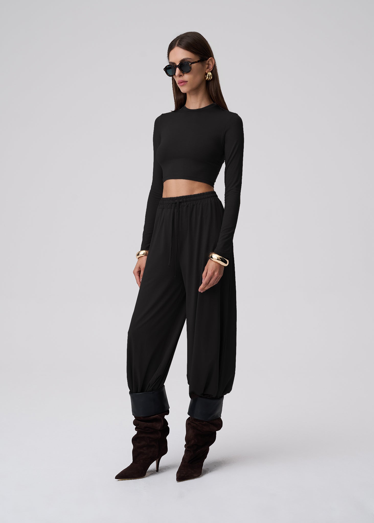 SPODNIE TONIA BAMBOO BLACK LECOLLET