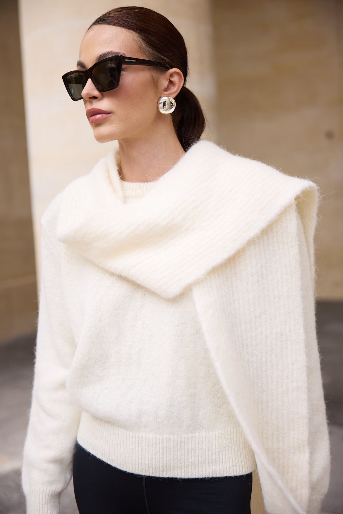 LUCERNA ALPACA ECRU SCARF