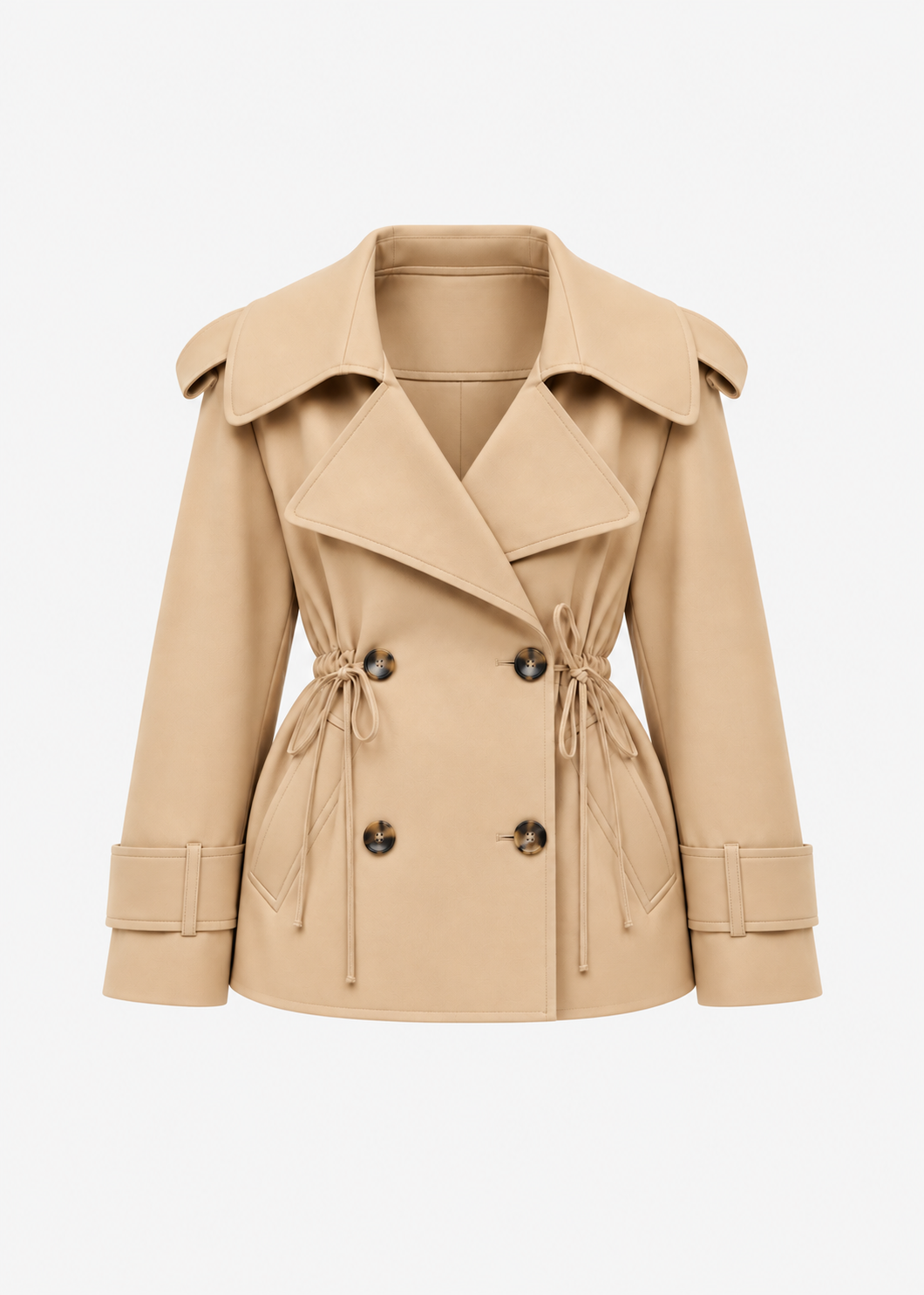 ELISE SHORT BEIGE TRENCH